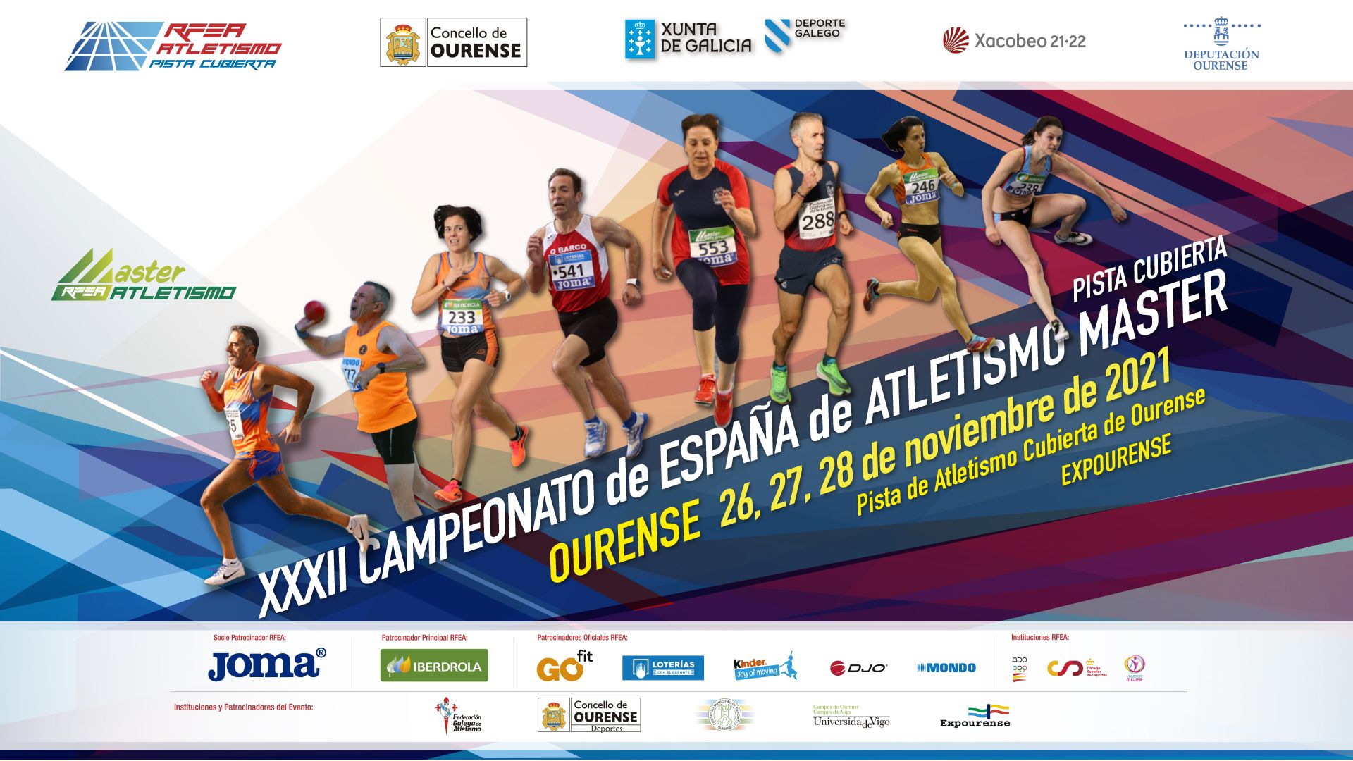 El Campeonato de España Máster en pista cubierta se celebrará este fin de semana en Ourense.