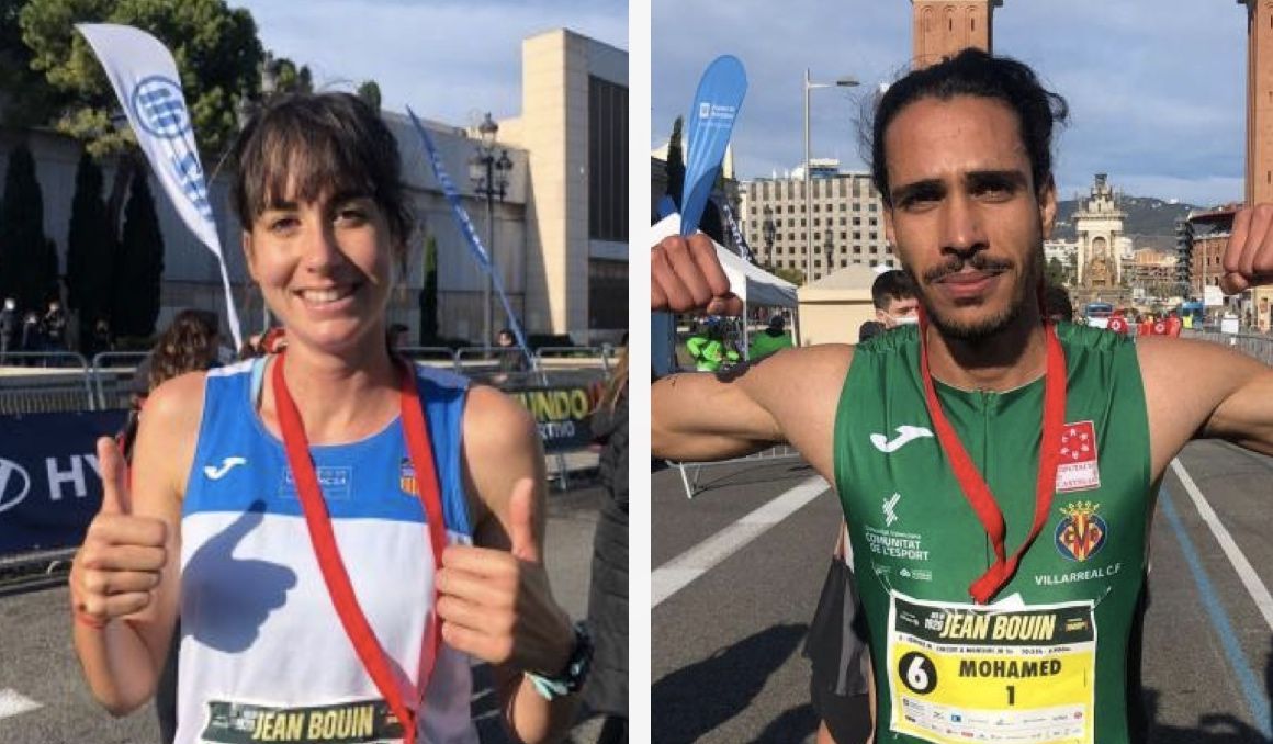 Beatriz Álvarez y Mo Katir en la Jean Bouin de Barcelona. MUNDO DEPORTIVO.