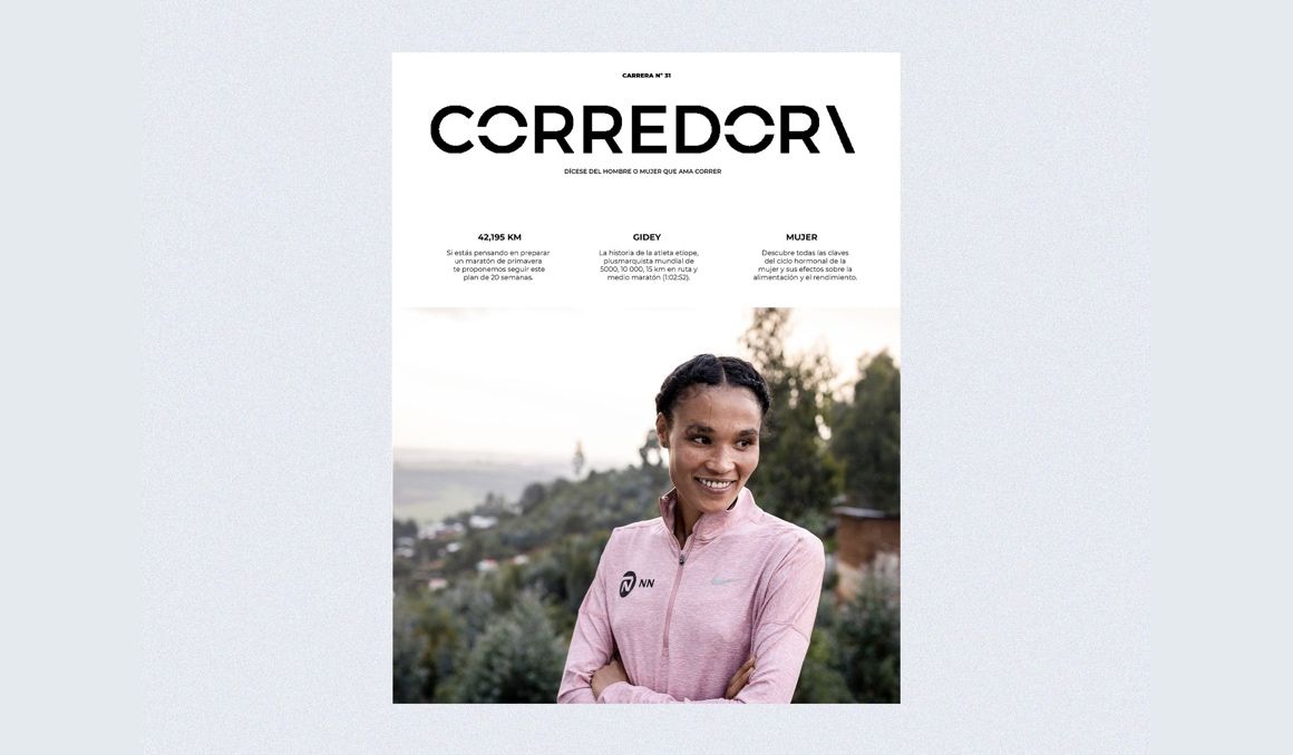 La portada del último número de la revista Corredor con Letesenber Gidey.