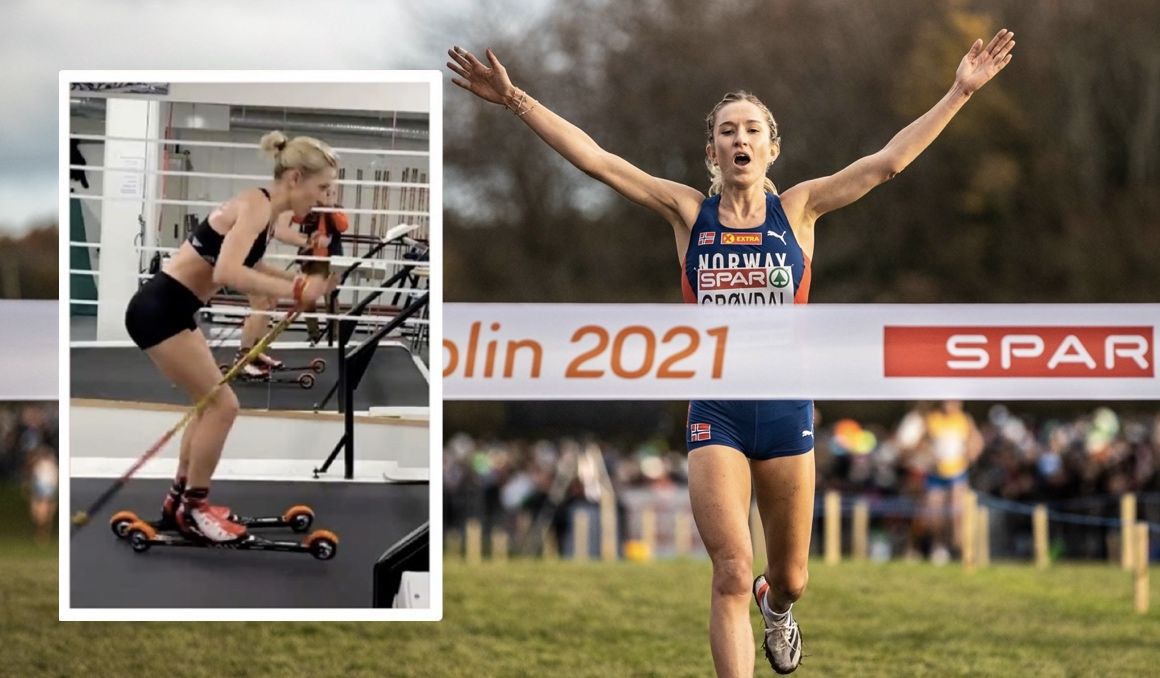 Así entrena de forma alternativa Grovdal, la campeona de Europa de Cross.
