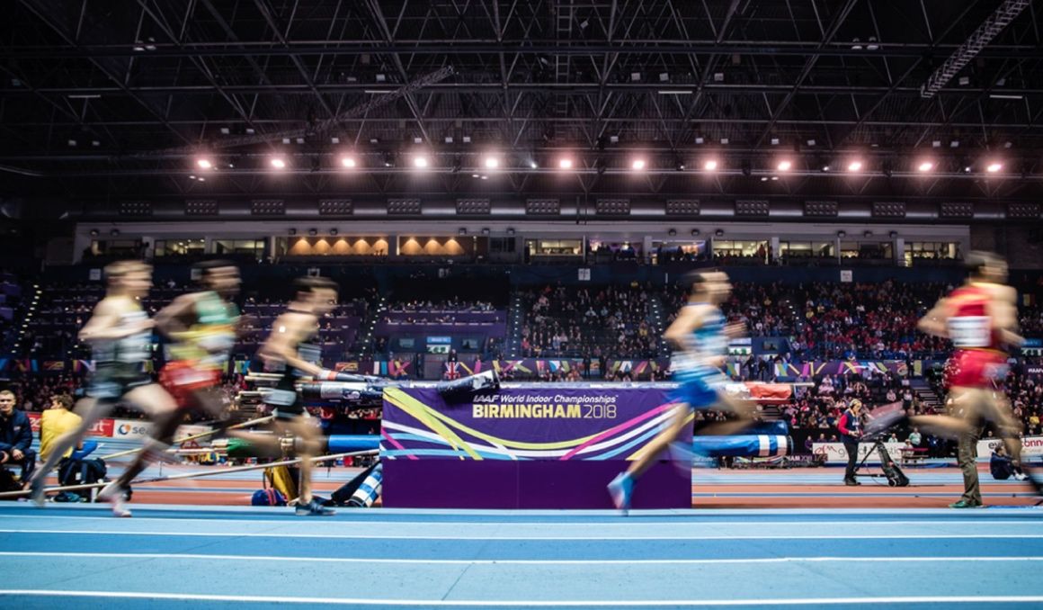 Una imagen del último Campeonato del Mundo en Pista Cubierta celebrado en Birmingham en 2018. SPORTMEDIA.