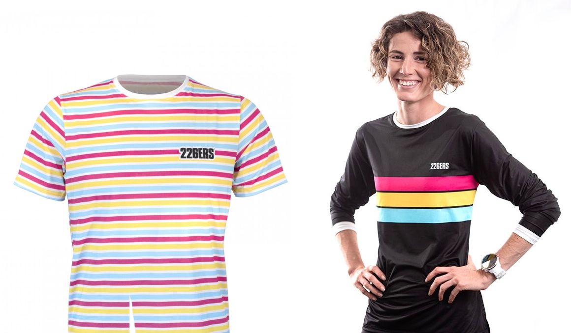 Dos modelos de la nueva línea de camisetas de la marca de nutrición deportiva 226ERS.