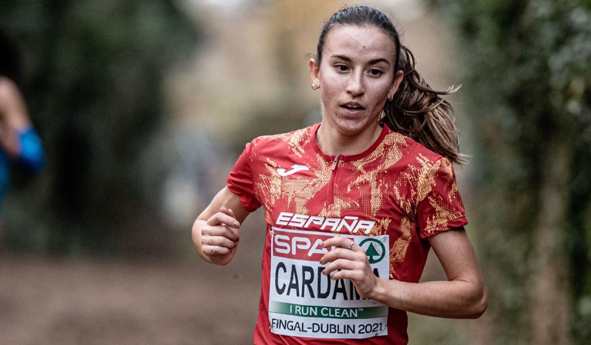 Carmela Cardama en el Campeonato de Europa de Campo a Través de 2021 donde fue octava. SPORTMEDIA.
