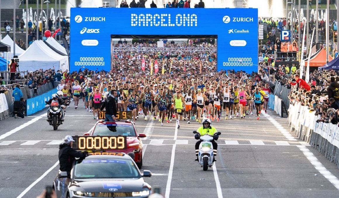 Una imagen de la salida del Zurich Marató de Barcelona. ORGANIZACIÓN.