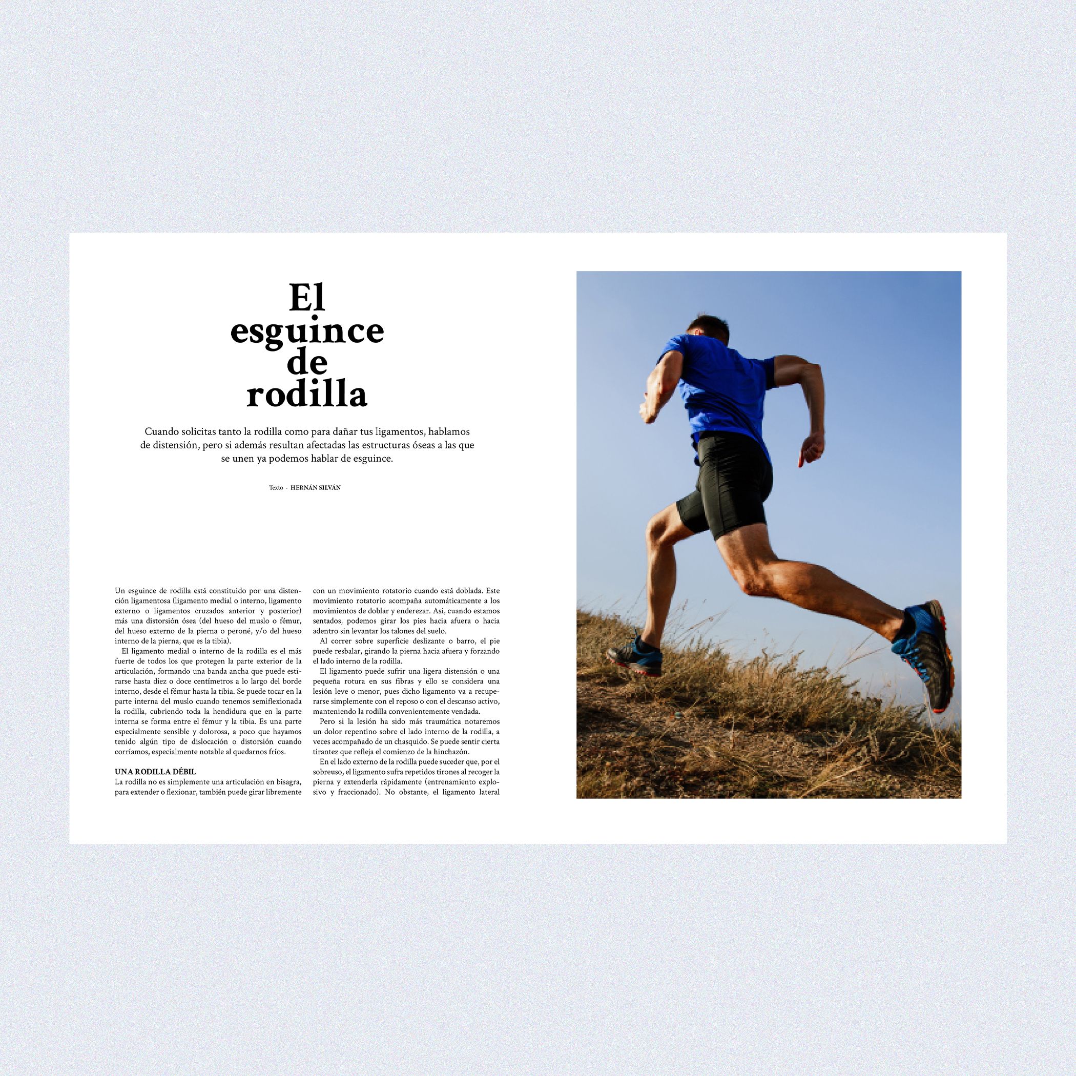 Todo sobre el esguince de rodilla, en el número 32 de la revista Corredor.