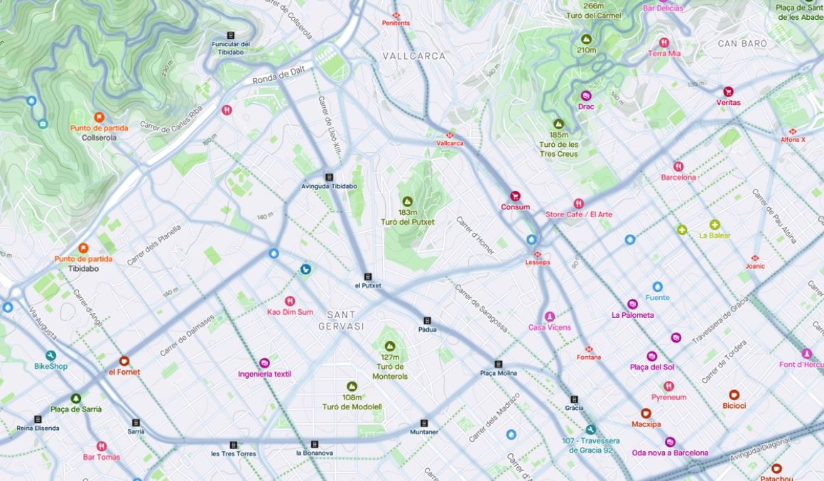 Así se podrán ver los puntos de interés en los mapas de Strava.