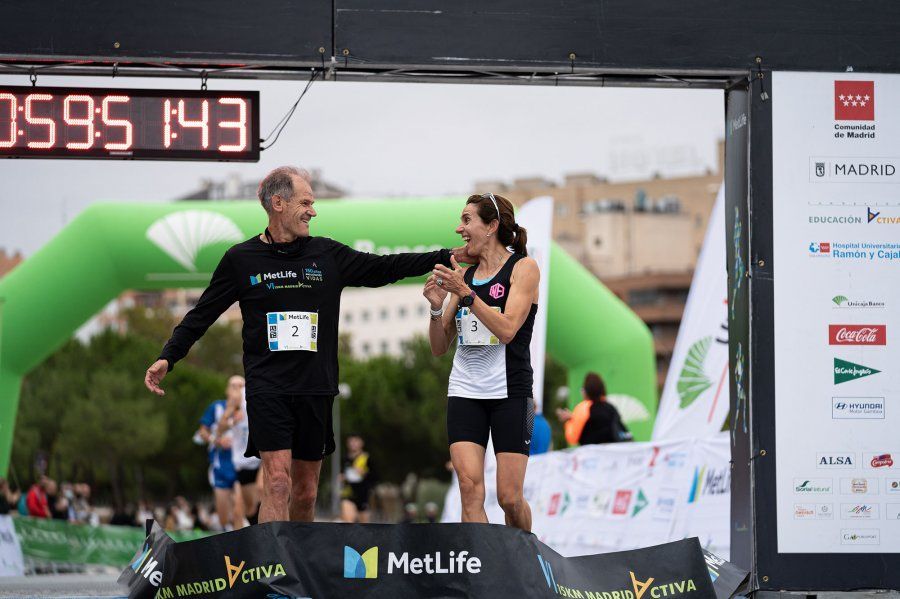 Abel Antón corrió junto a Nuria Fernández la última edición de los 15 Km MetLife Madrid Activa.