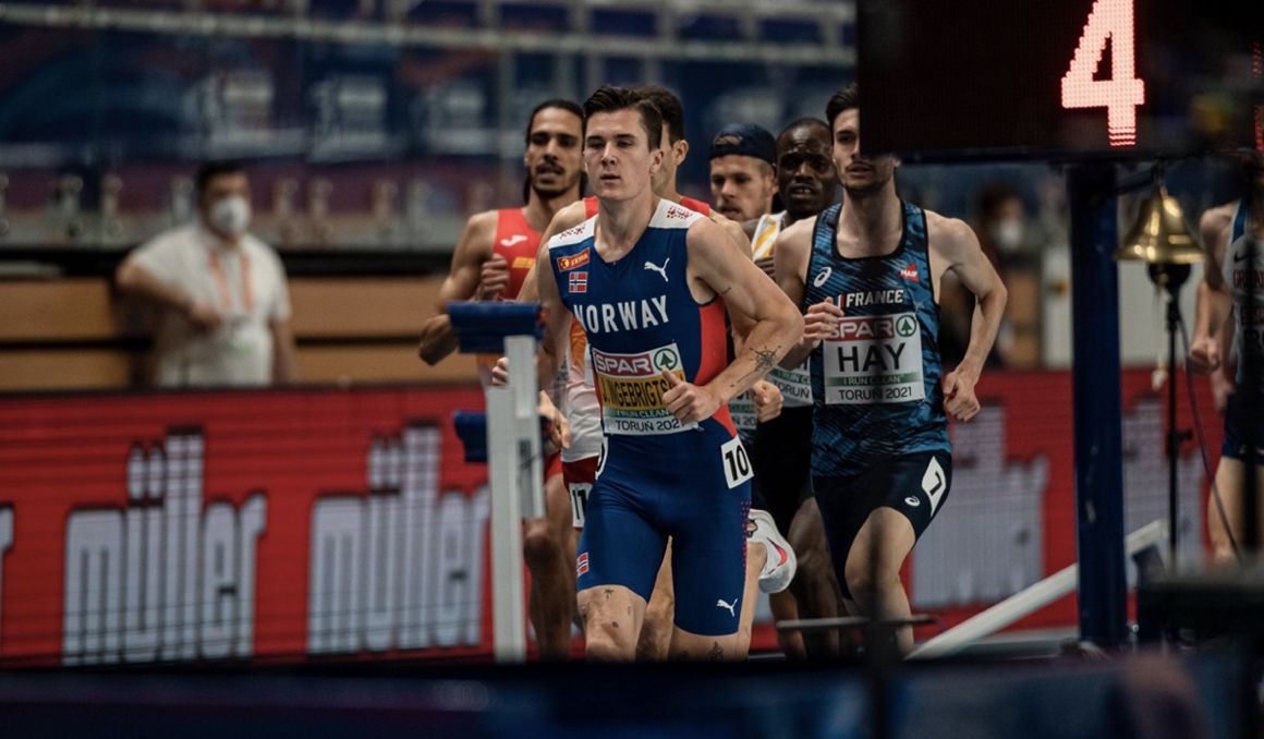 Jakob Ingebrigtsen en el Campeonato de Europa de Torun en 2021. SPORTMEDIA.
