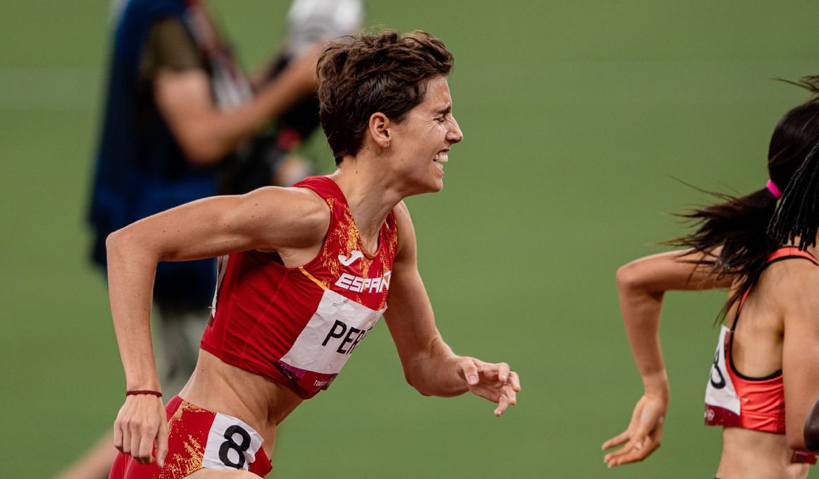 La última vez que Marta Pérez defendión la camiseta de España Atletismo fue en la final de los Juegos Olímpicos de Tokio. SPORTMEDIA.