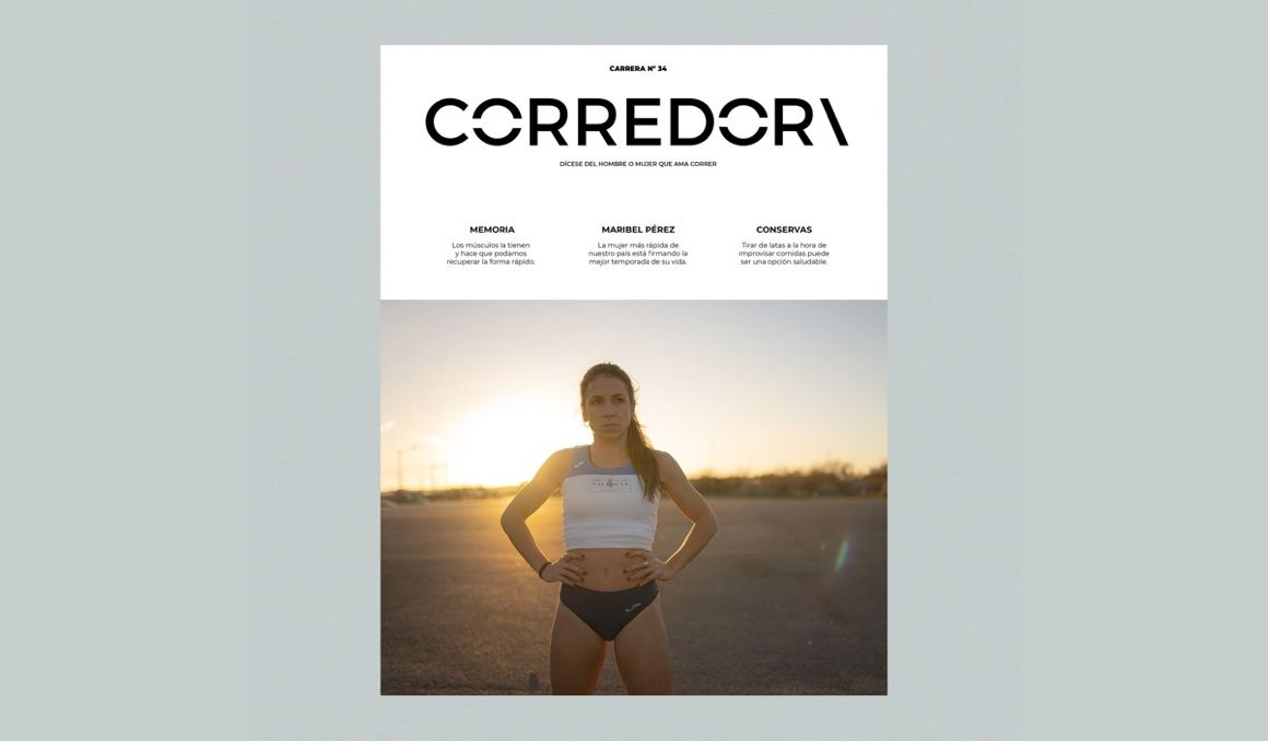 La portada del número 34 de la revista Corredor con Maribel Pérez. VSM PHOTOEVENTS.