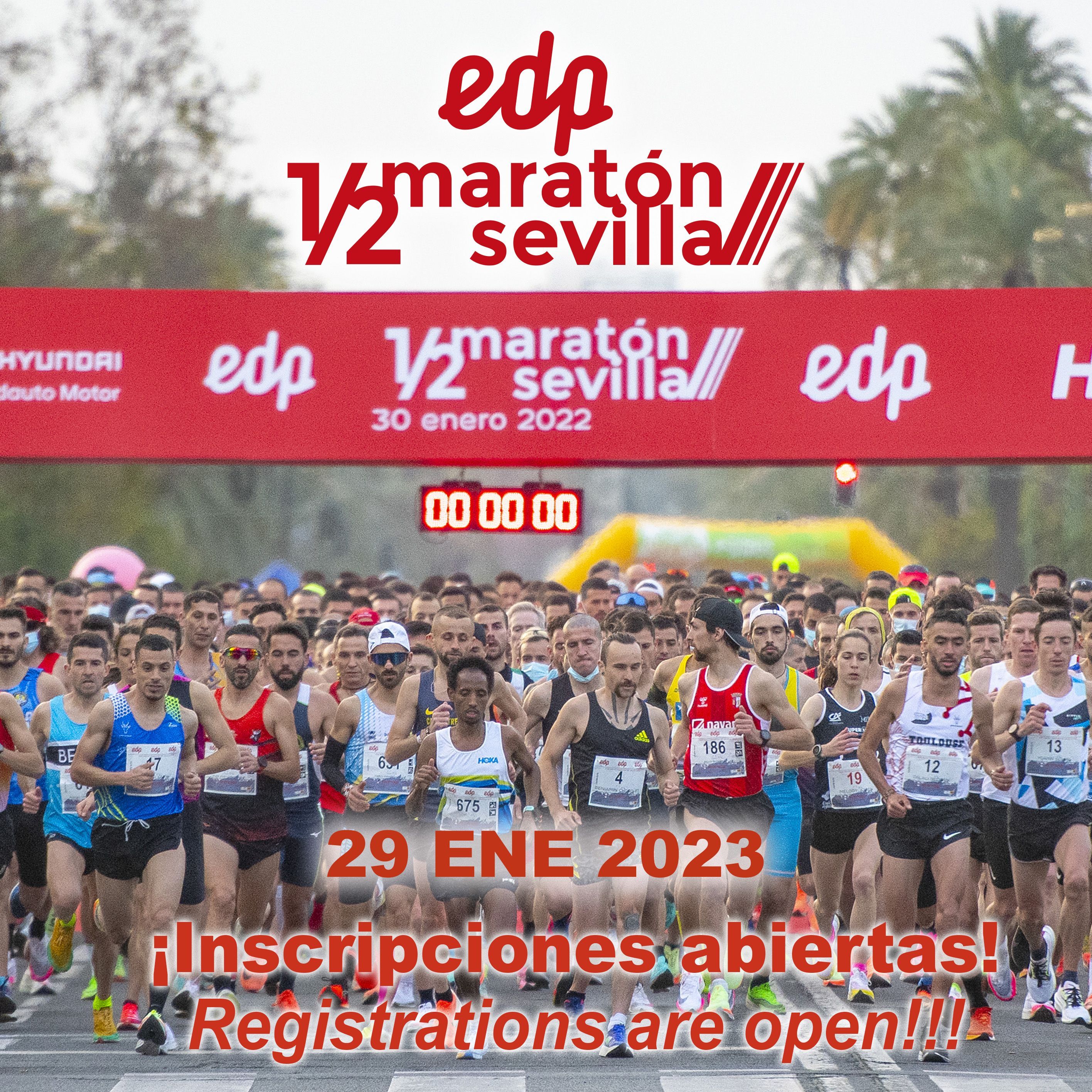 Abiertas las inscripciones para el EDP Medio Maratón de Sevilla.
