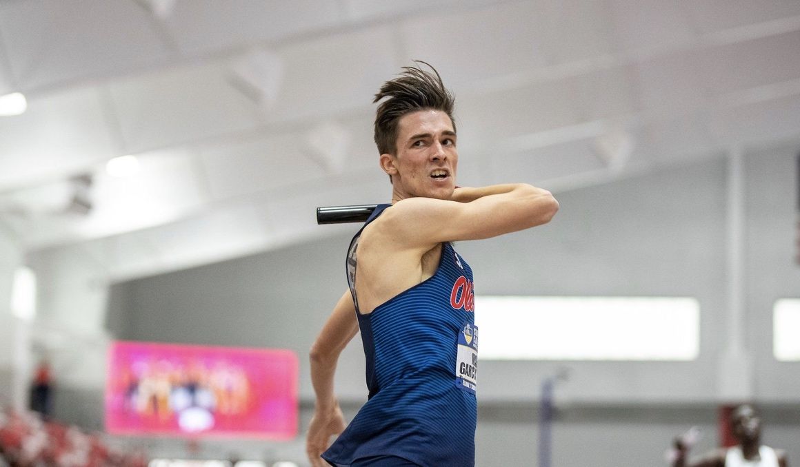 Mario García Romo, uno de los dos españoles en los Nacionales de la NCAA en pista cubierta. OLE MISS.