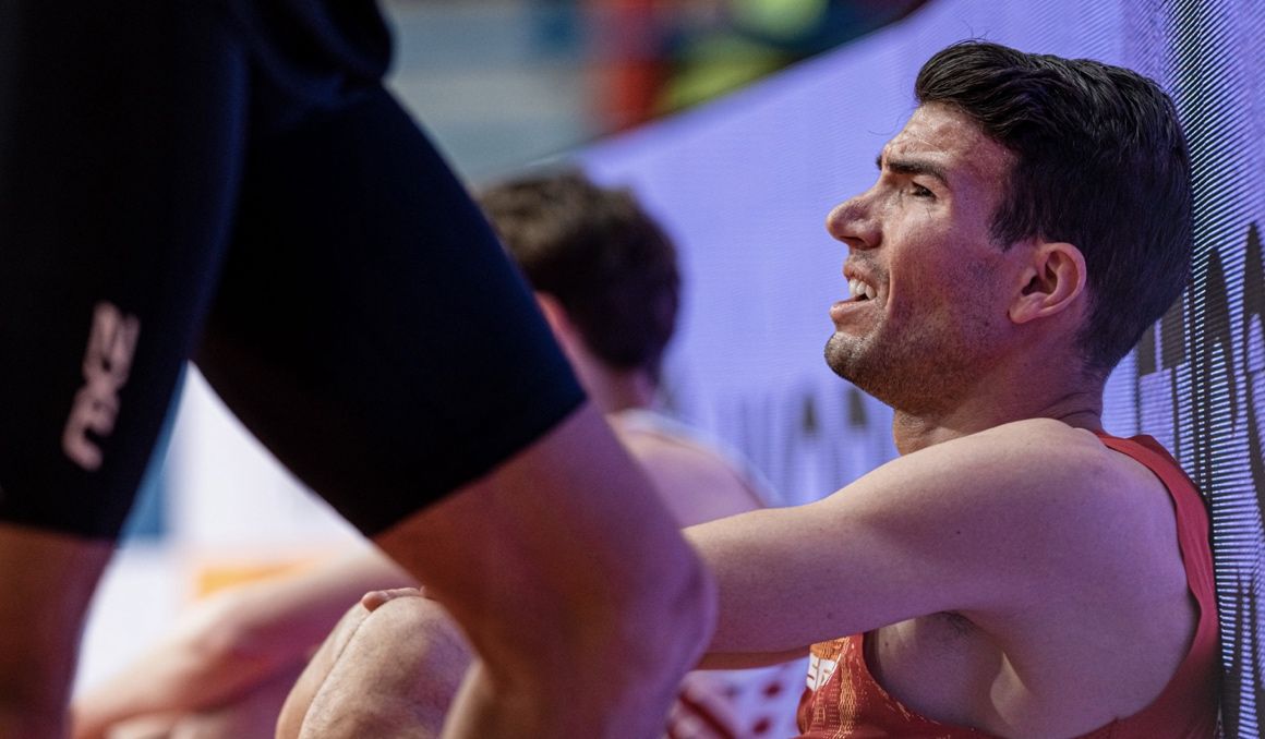 Adel Mechaal ha batido el récord de España de 1500 metros en pista cubierta. SPORTMEDIA.
