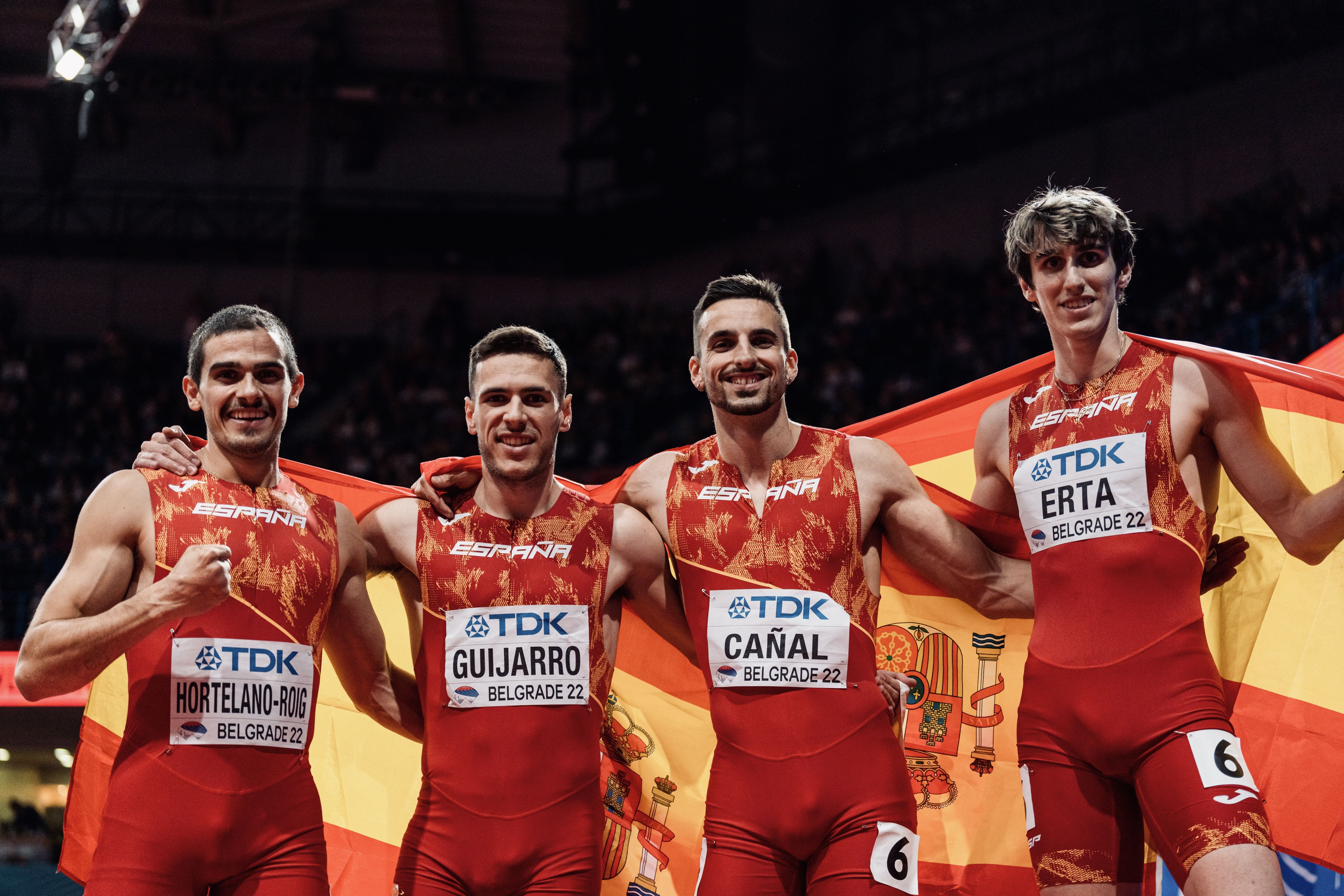 Plata mundialista para España en el relevo 4x400. SPORTMEDIA.
