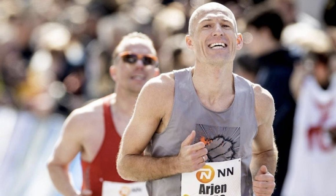 Arjen Robben corrió este domingo el NN Maratón de Róterdam.