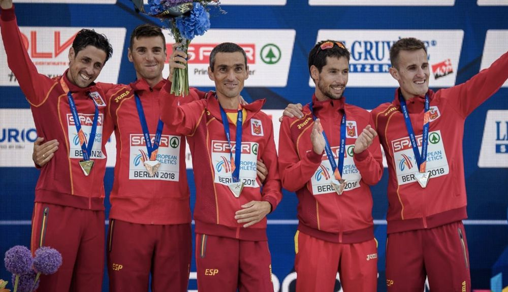 El equipo español de maratón, subcampeón de EUropa en 2018. SPORTMEDIA. El equipo español de maratón, subcampeón de EUropa en 2018. SPORTMEDIA.