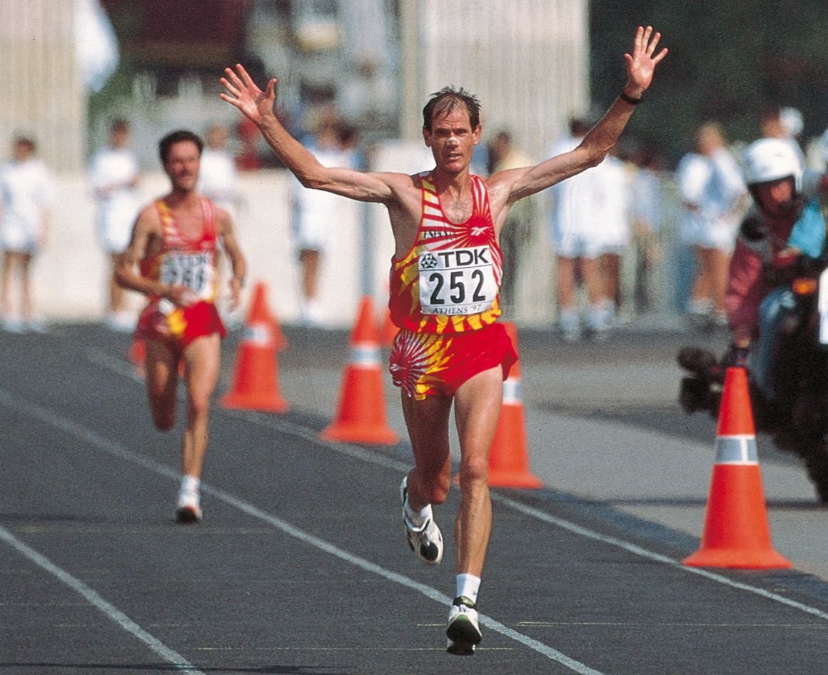 Abel Antón y Martín Fiz en Atenas 1997