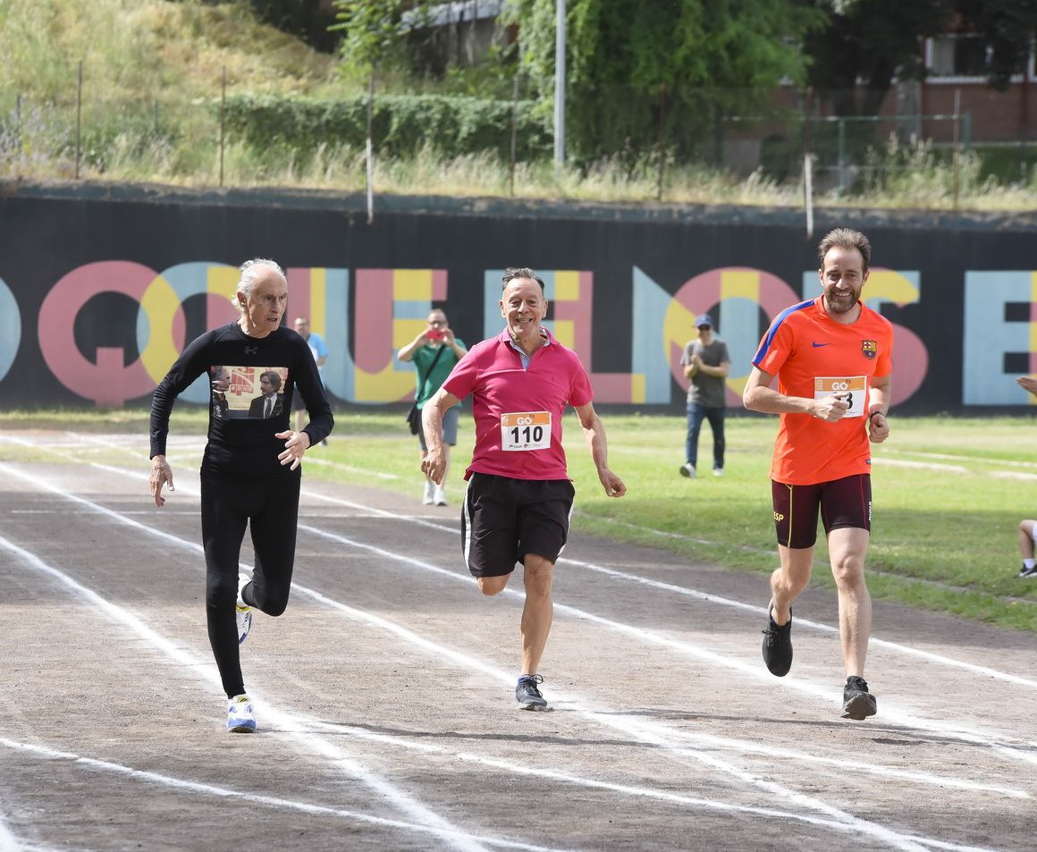 Armando Roca, Manuel Carballo y Ángel David Rodríguez protagonizaron un precioso 100 compensado |  FOTO Adolfo Callejo