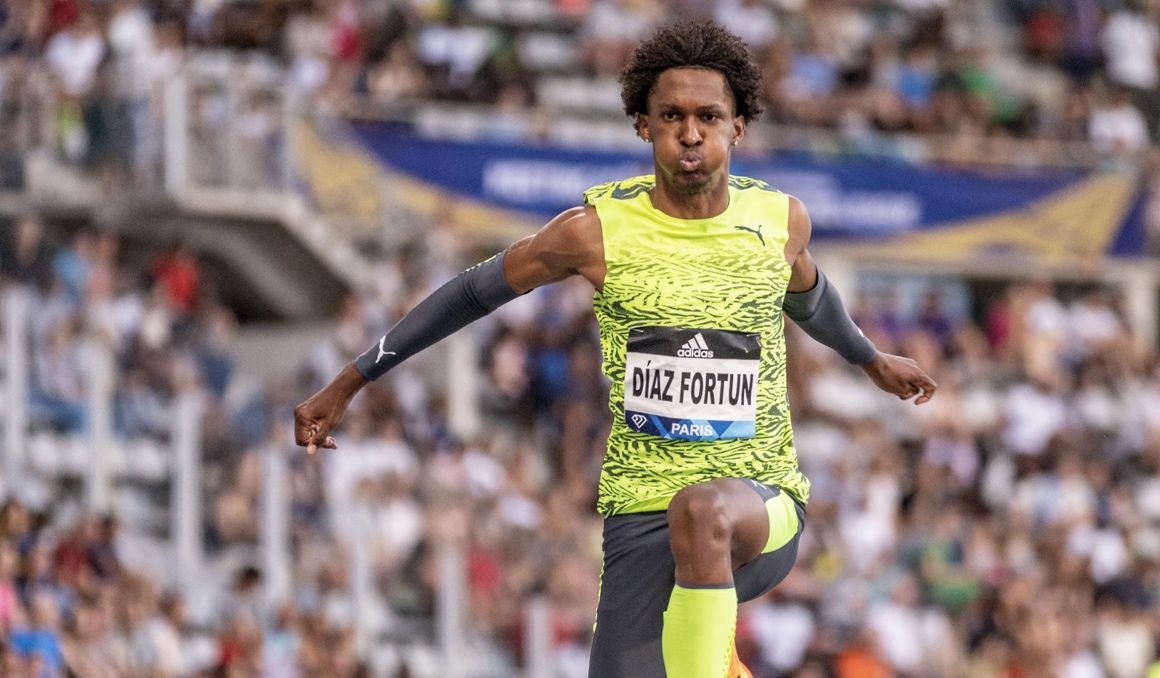 Jordan Díaz en la Diamond League de París donde se llevó el triunfo. DL.