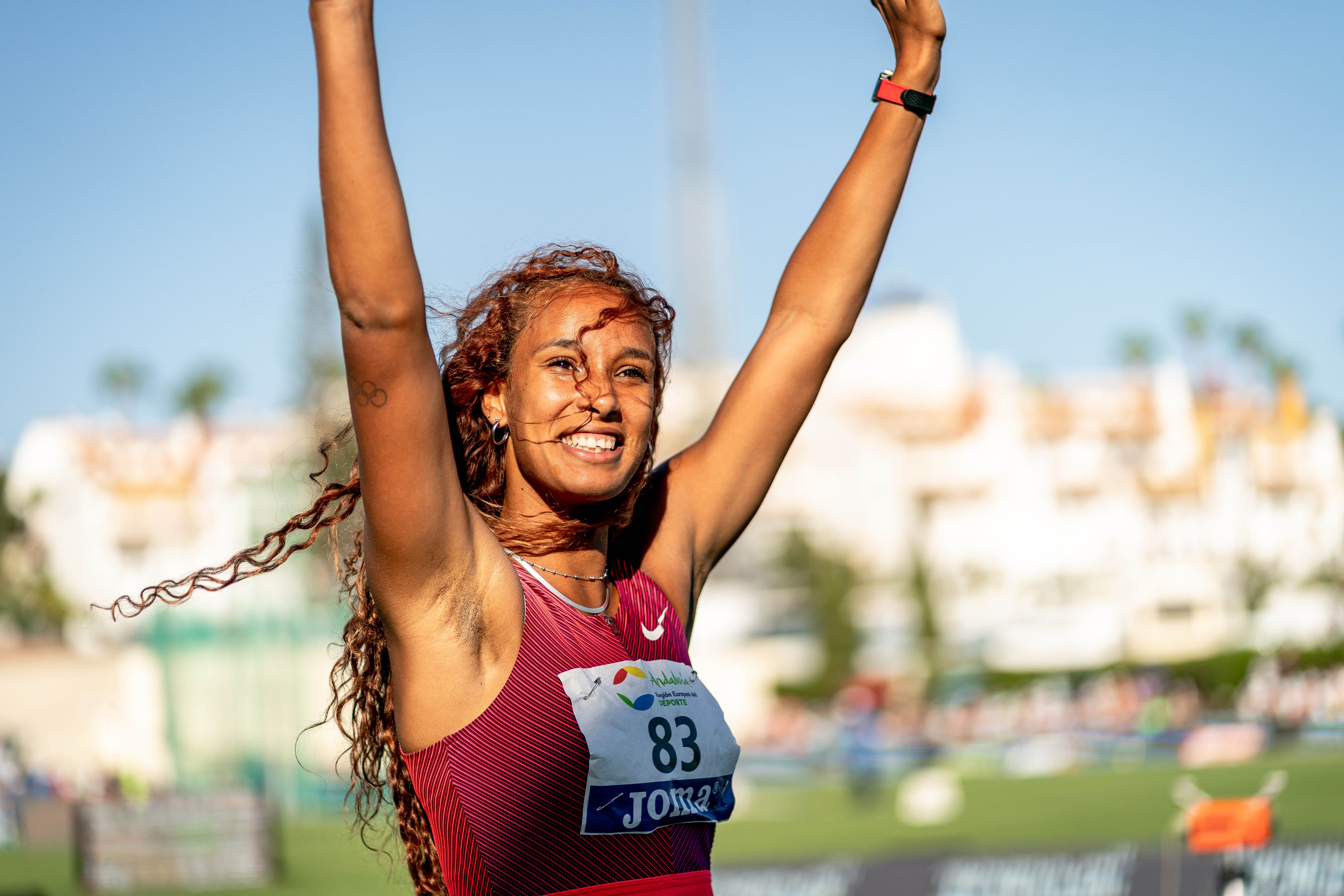 María Vicente, nueva campeona de España de triple salto.