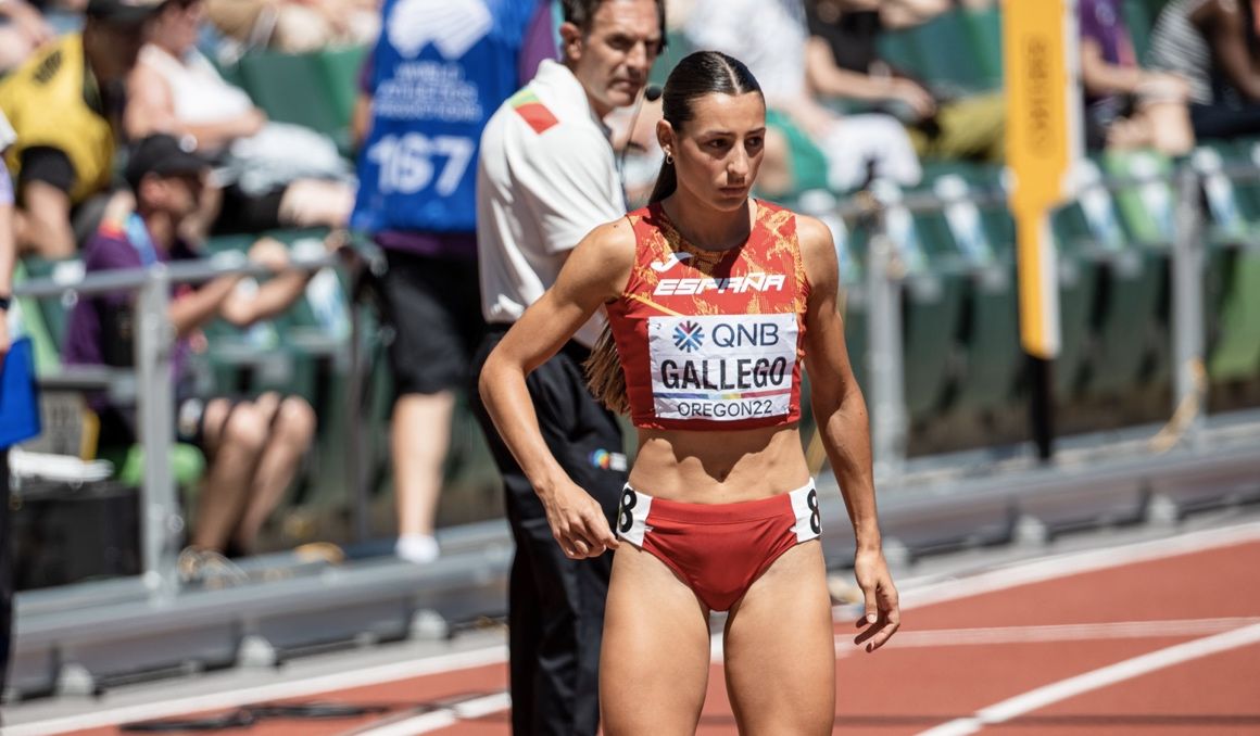 Sara Gallego durante el Campeonato del Mundo que se está celebrando Eugene, Oregón (Estados Unidos). SPORTMEDIA.