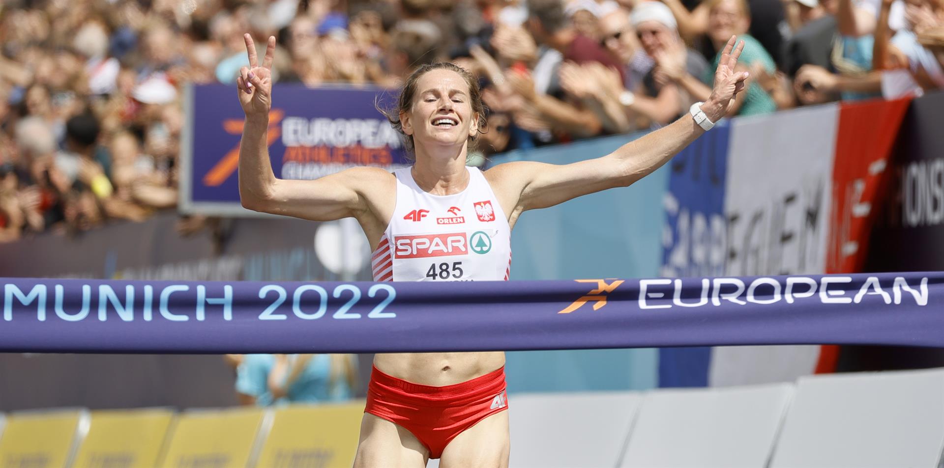 La polaca Aleksandra Lisowska fue la ganadora de la prueba en Múnich. EFE.