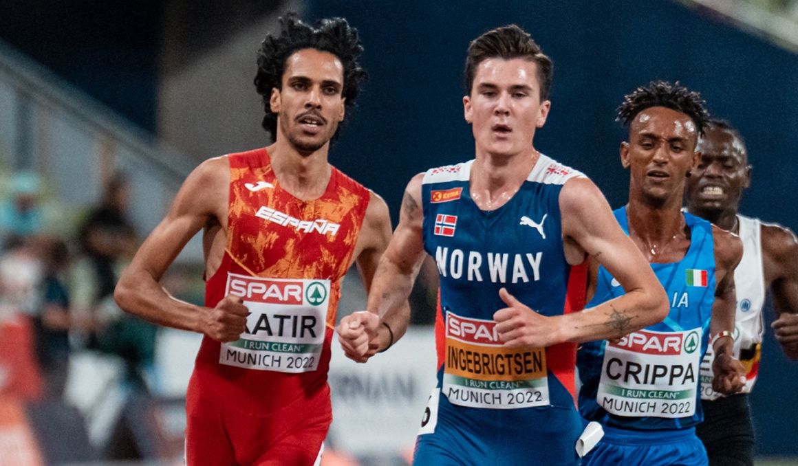 Mo Katir y Jakob Ingebrigtsen volverán a verse las caras en el Campeonato del Mundo de Budapest. SPORTMEDIA.