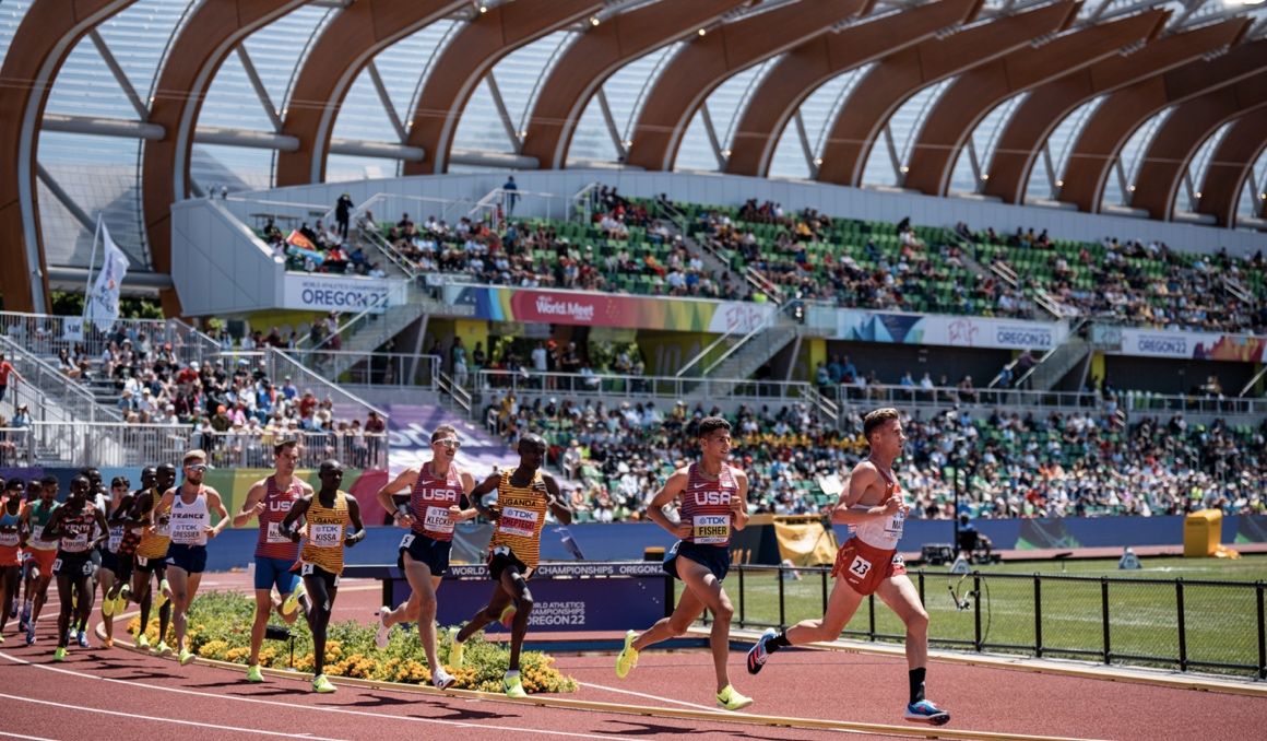 Una imagen del Mundial de Eugene, la cita previa a Budapest 2023 donde las mínimas serán más duras. SPORTMEDIA.