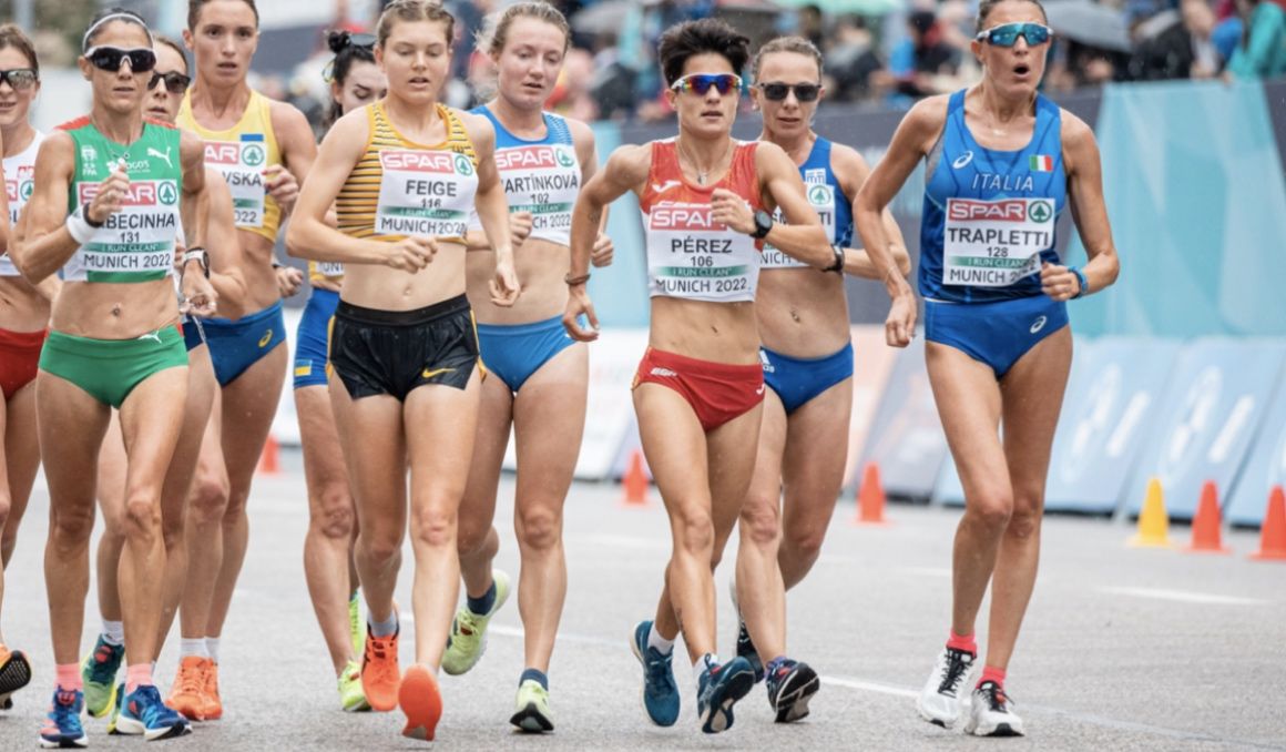 María Pérez en el Campeonato de Europa de Múnich 2022, donde ha sido descalificada. SPORTMEDIA.