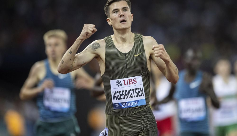 Jakob Ingebrigtsen en los 1.500 metros de la Weltklasse de Zúrich. EFE. Jakob Ingebrigtsen en los 1.500 metros de la Weltklasse de Zúrich. EFE.