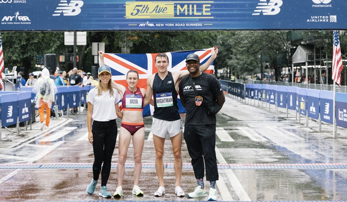 Los británicos Muir y Wightman han sido los ganadores de la Milla de la Quinta Avenida. NYRR.