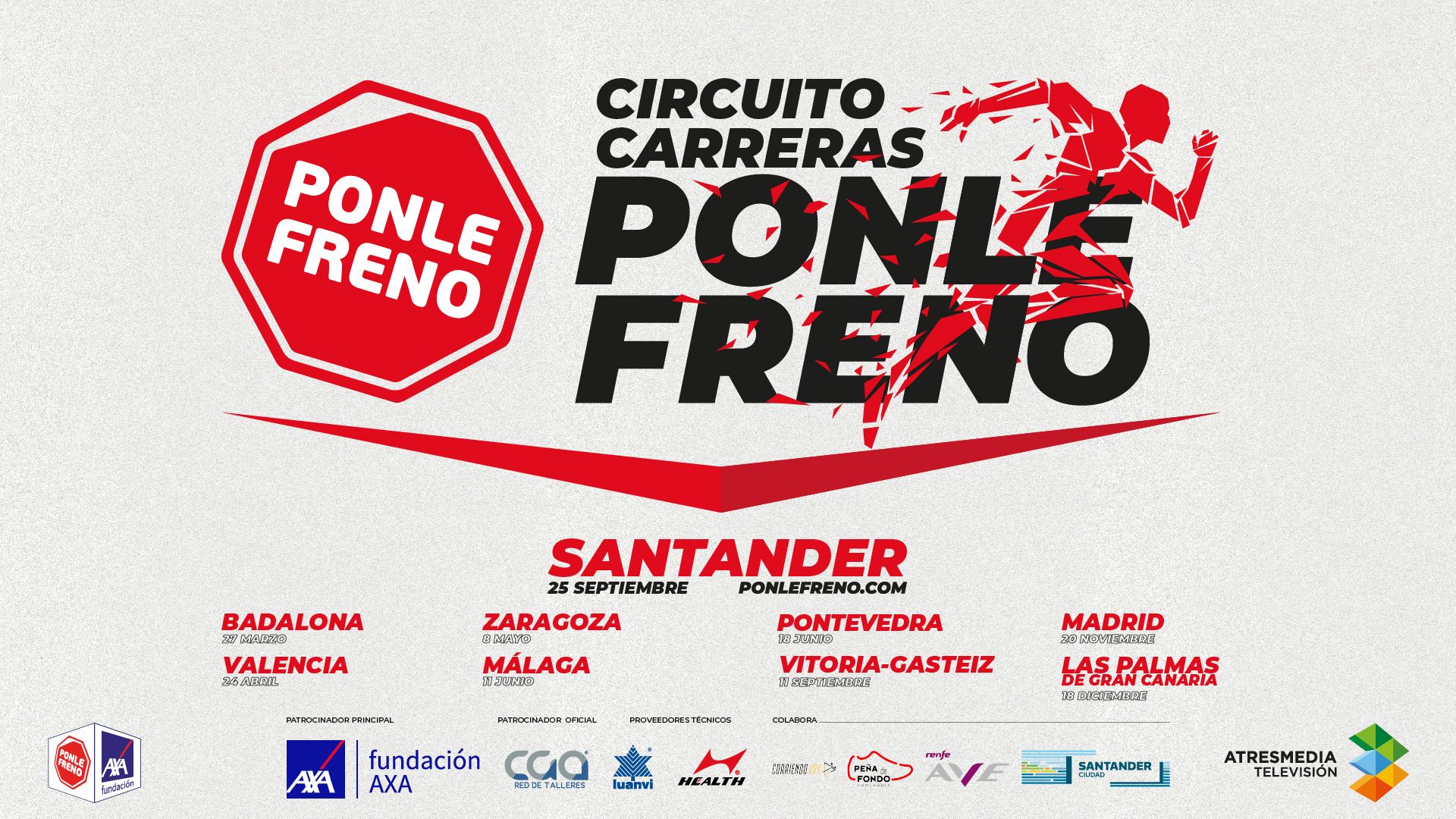 Cartel del circuito de carreras Ponle Freno en 2022.