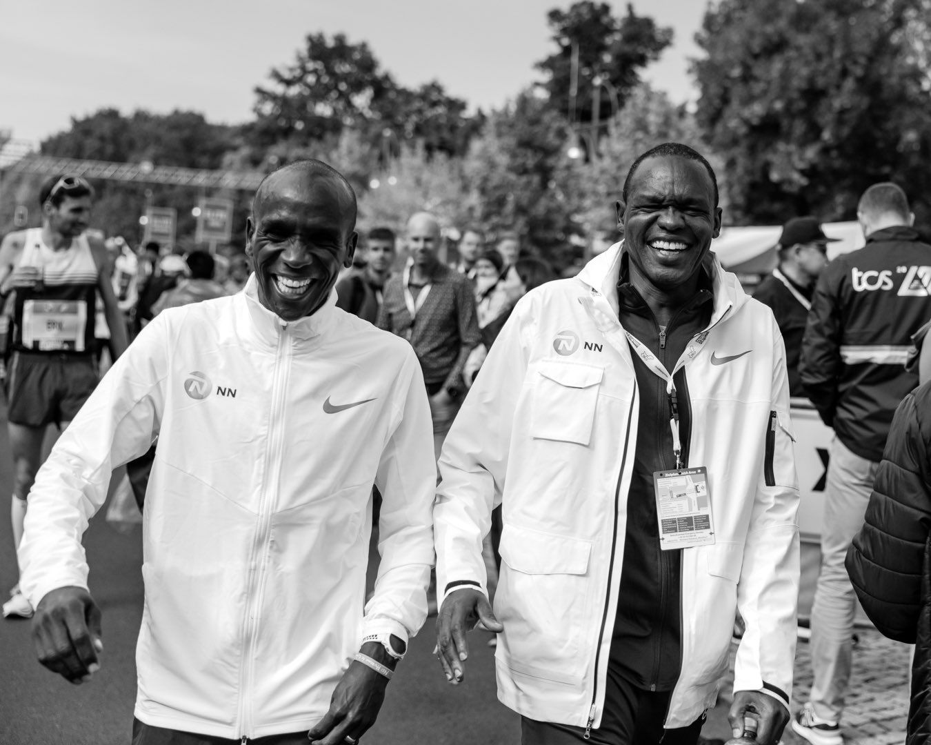 Eliud Kipchoge y Patrock Sang en el Maratón de Berlín 2022. NN RUNNING TEAM.