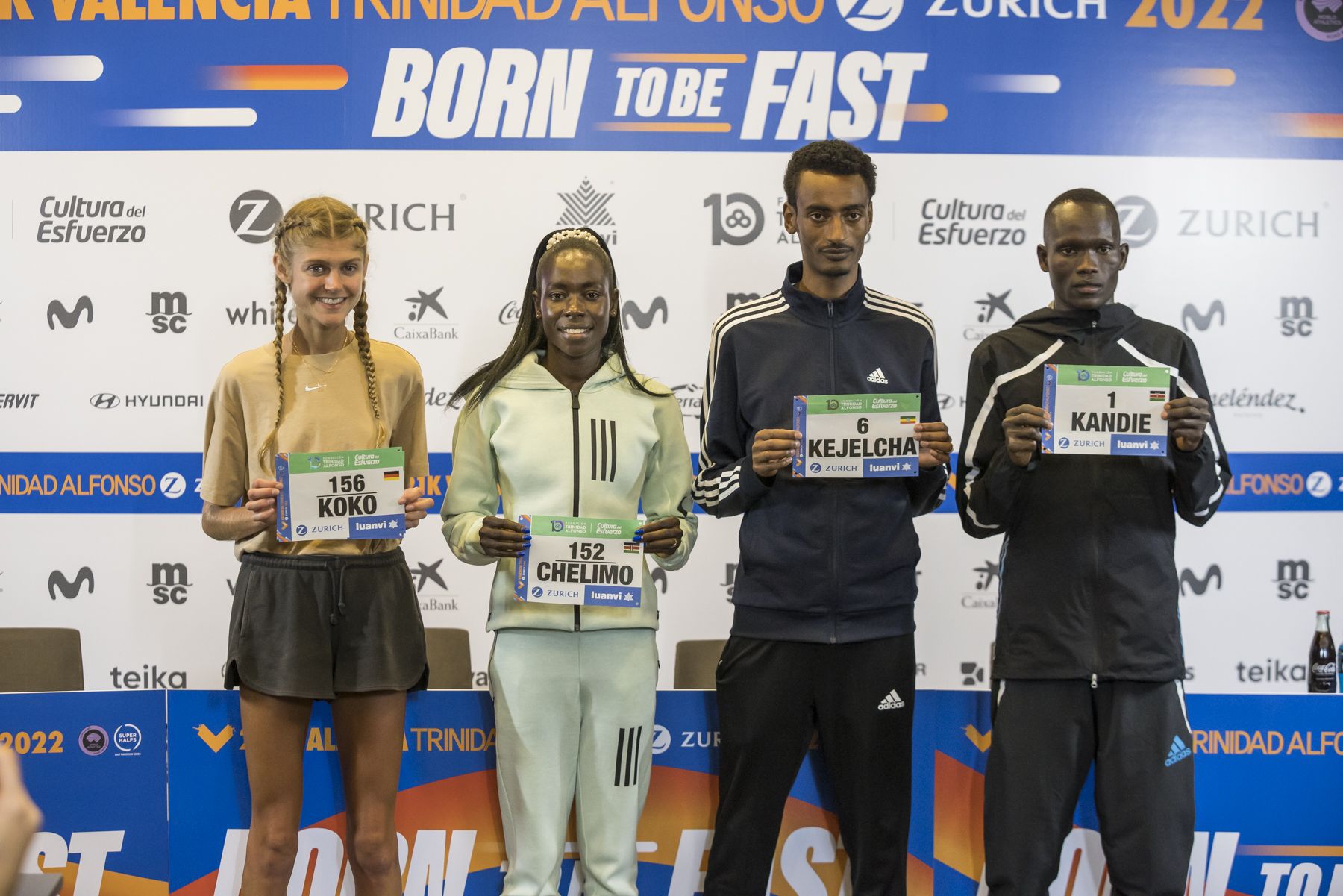 Konstanze Klosterhalfen, Margaret Chelimo, Yomif Kejelcha y Kibiwot Kandie, cuatro de las grandes referencias del Medio Maratón Valencia Trinidad Alfonso Zurich.