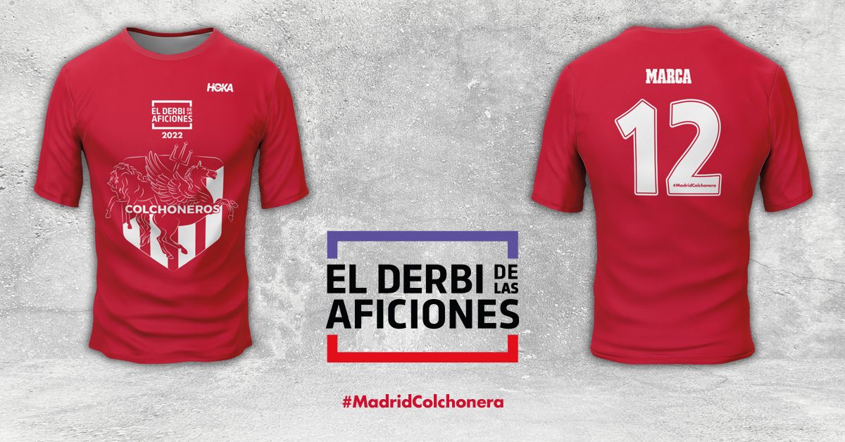 Este es el modelo de camiseta que lucirán los Colchoneros el día 13 de noviembre.