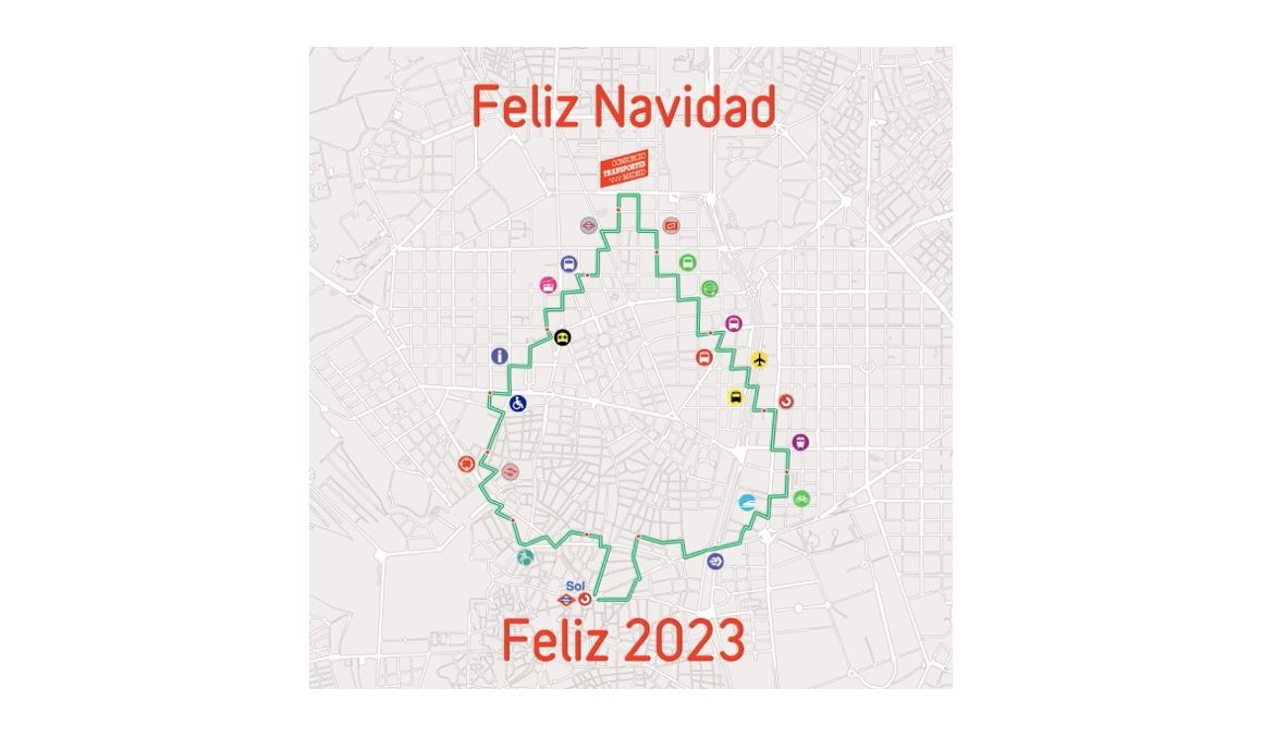 El gran árbol de Navidad elaborado en las calles de Madrid. CRTM.