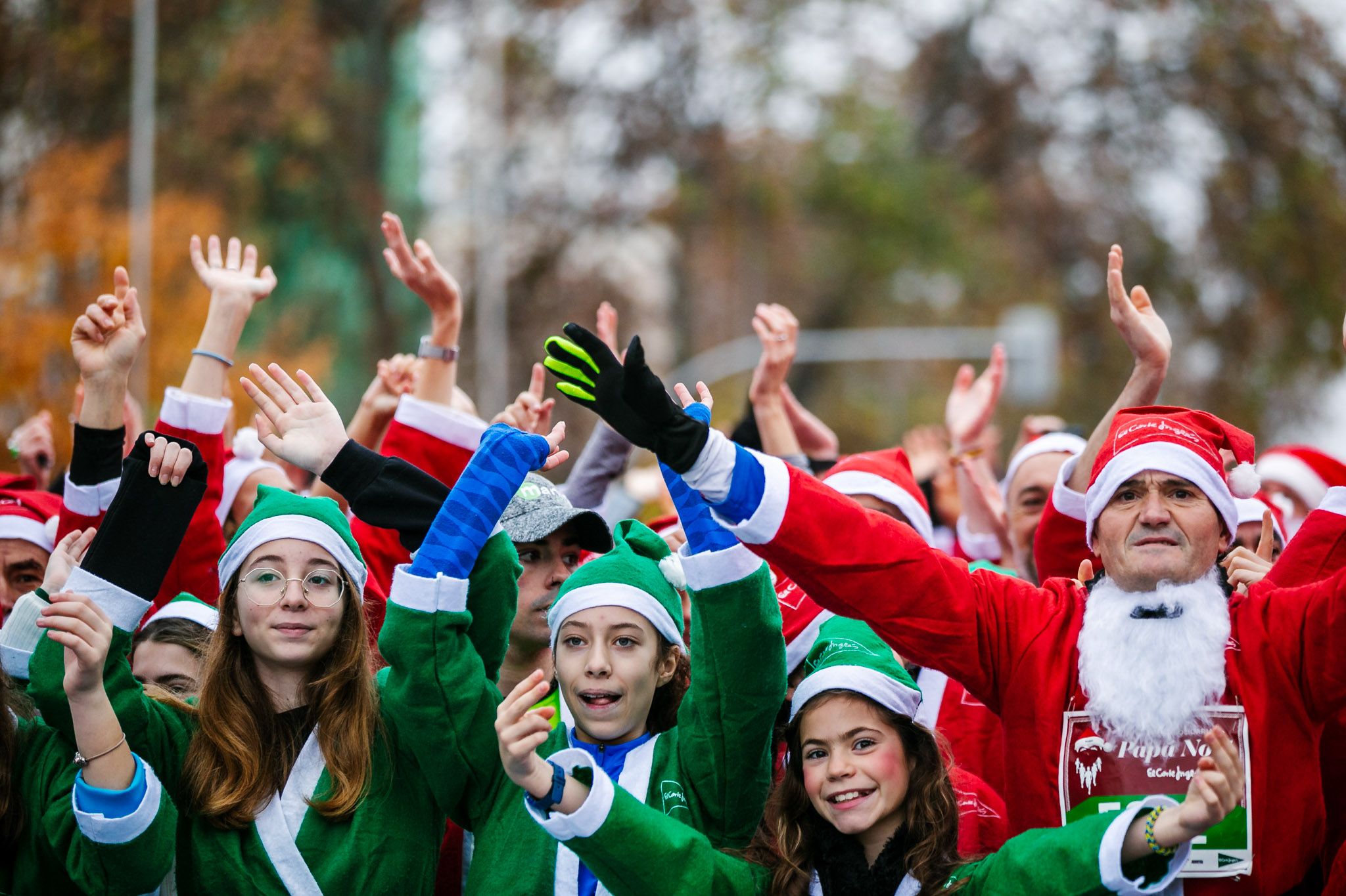 Las mejores fotos de la salida de la Carrera de Papá Noel El Corte Inglés 2022.