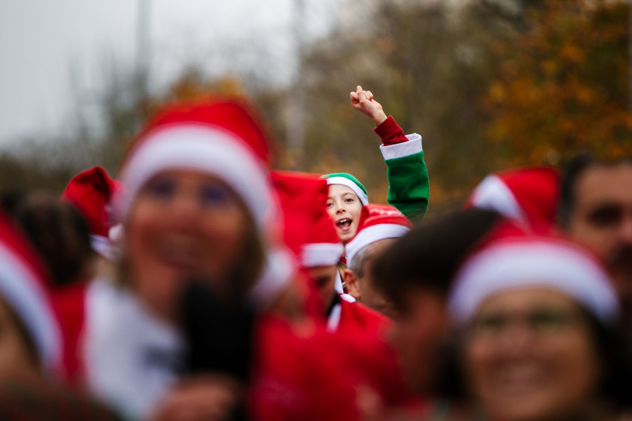 Las mejores fotos de la salida de la Carrera de Papá Noel El Corte Inglés 2022.
