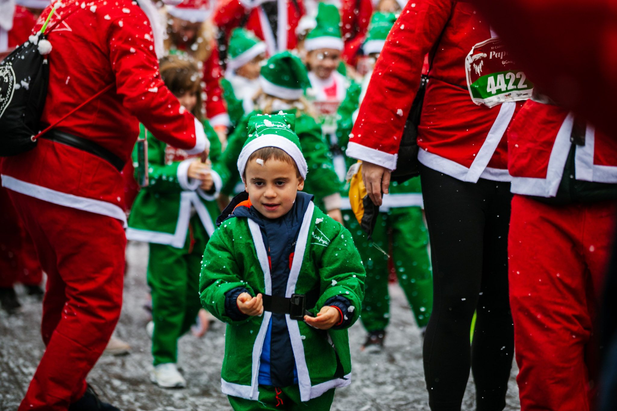 Las mejores fotos de la salida de la Carrera de Papá Noel El Corte Inglés 2022.
