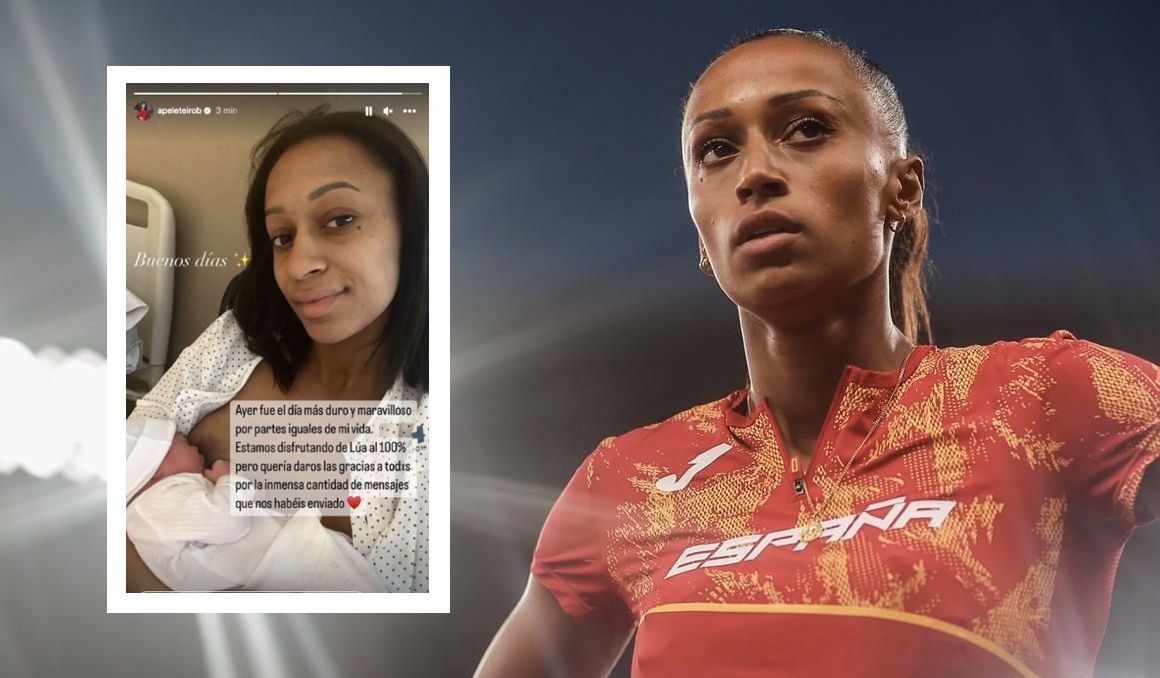 Ana Peleteiro presentando en su Instagram a Lúa, su primera hija. SPORTMEDIA.
