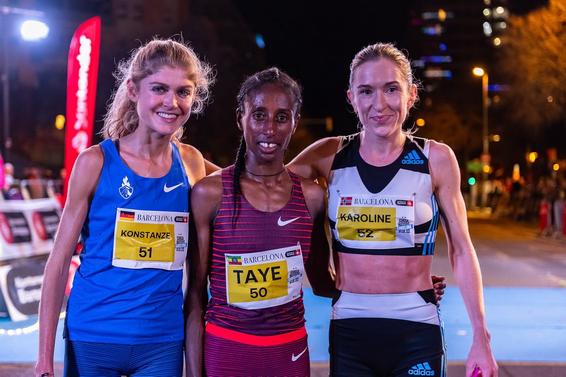 Klosterhalfen, Taye y Grøvdal brillaron en la Cursa dels Nassos