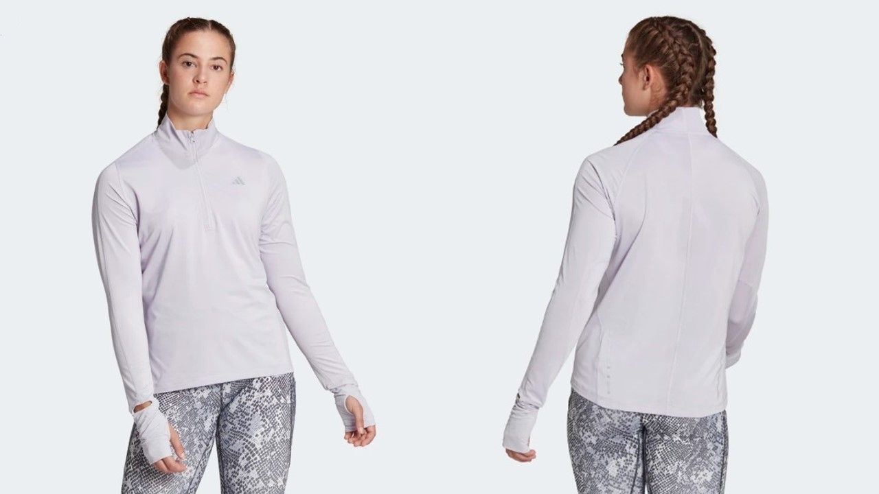 Camiseta manga larga adidas Fast Running Half Zip