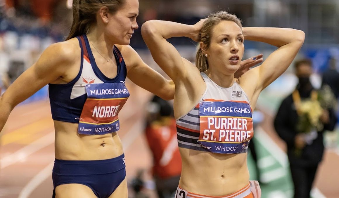 Elinor Purrier batió el récord de la Milla Wanamaker en 2020. MILLROSE GAMES.