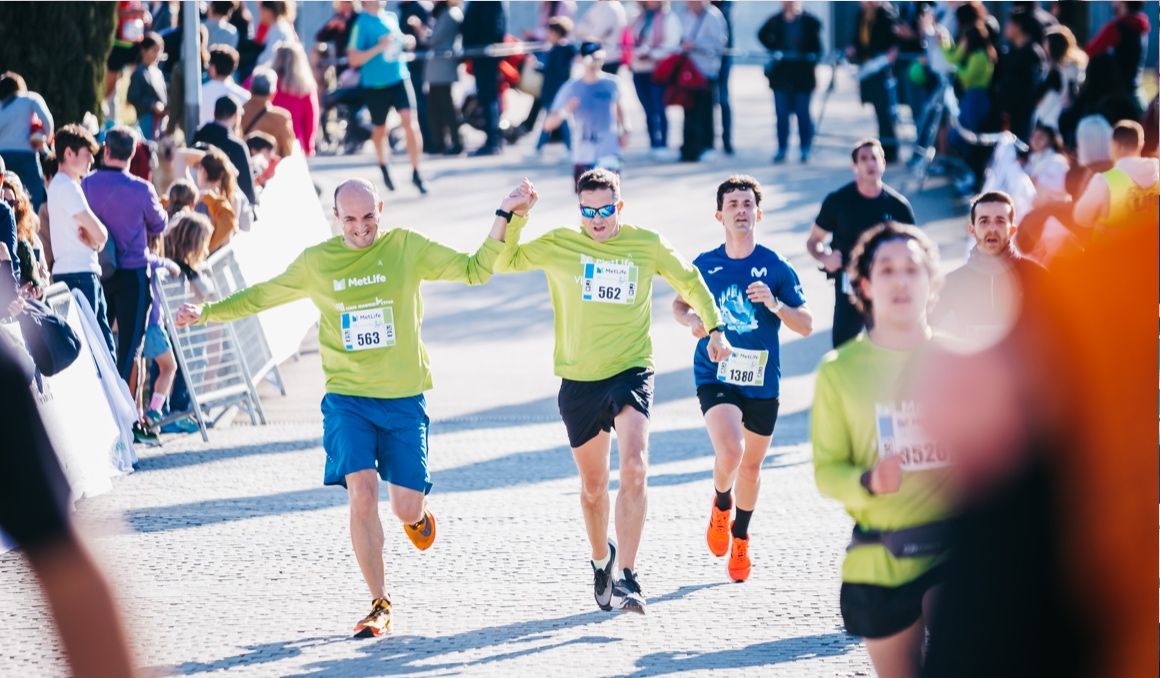 Una imagen de la llegada del Metlife 15K Madrid Activa 2023. LATE MI LENTE.
