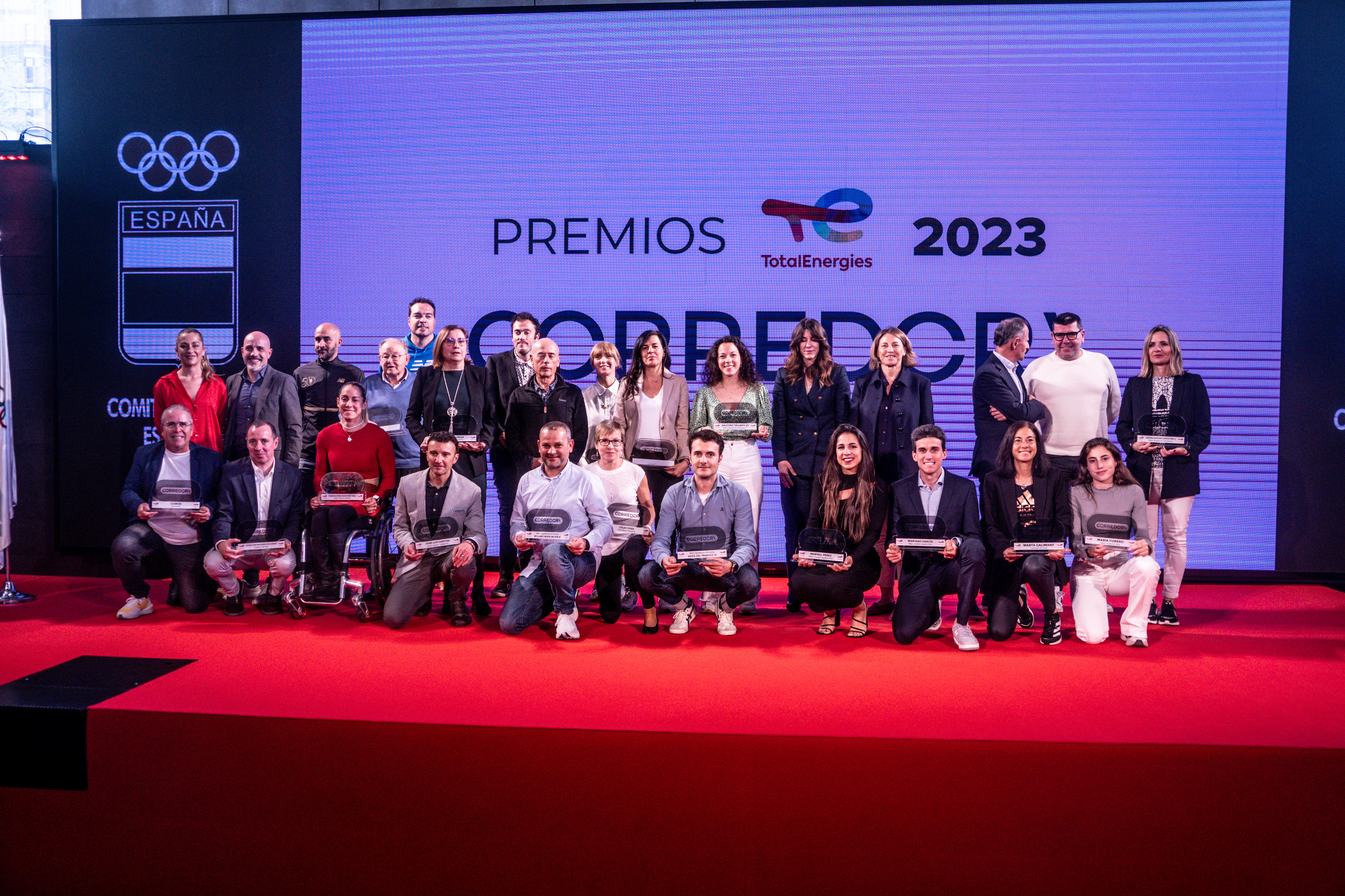 Todos los galardonados en los TotalEnergies Premios Corredor 2023. JCD FOTOGRAFÍA.