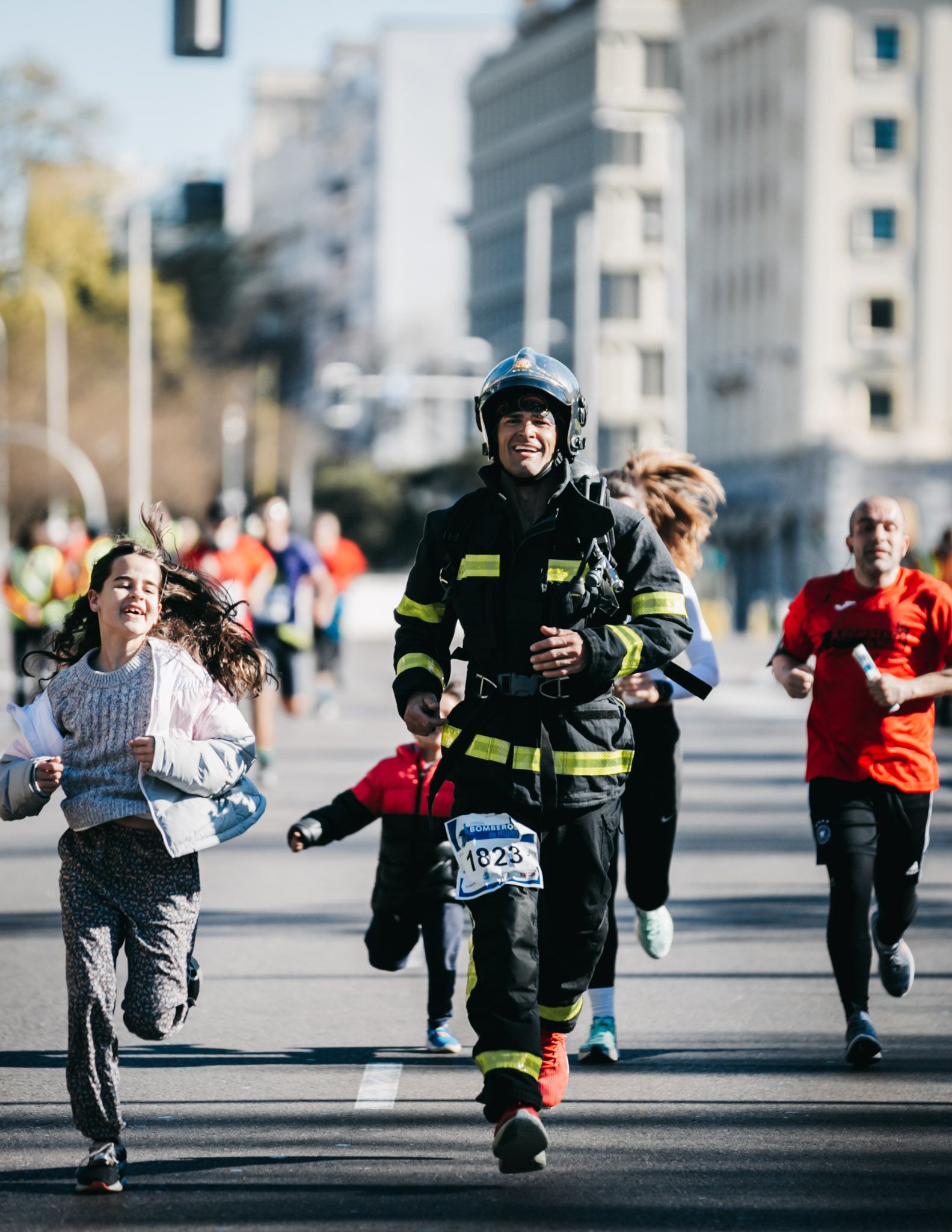 Una imagen de la Carrera Bomberos de Madrid 2023. LATE MI LENTE.