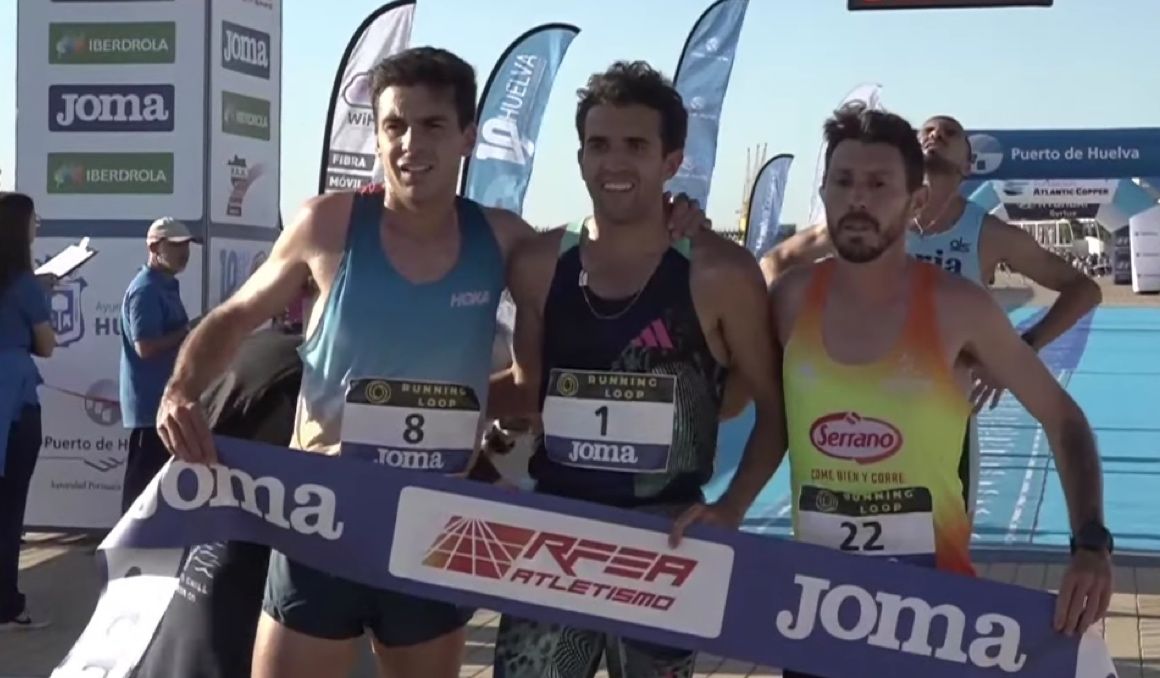 Jesús Ramos, Yago Rojo y Chiki Pérez en el Campeonato de España de 10K.