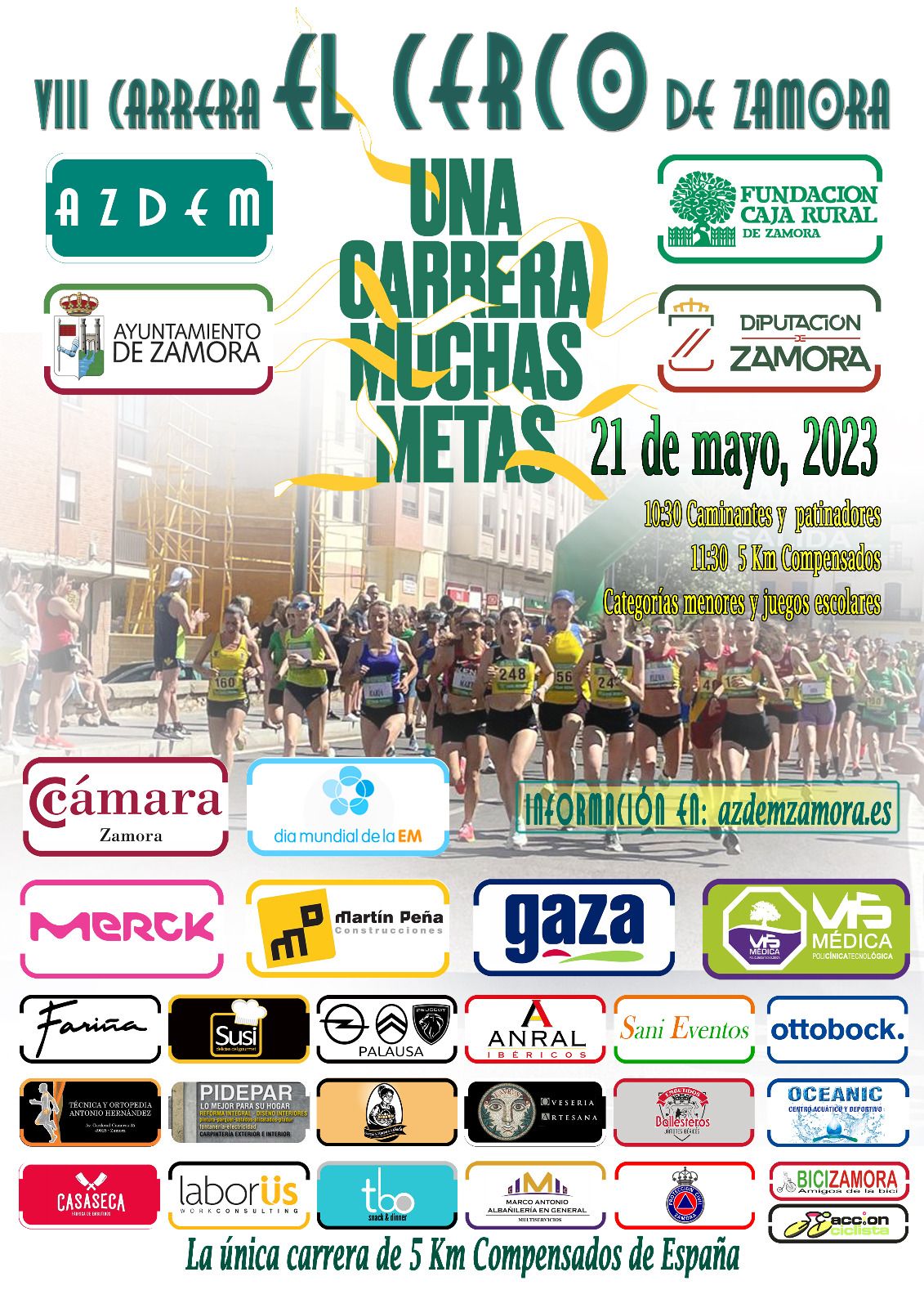 Por solo 6 € te das el lujo de participar en una carrera súper original y encima contribuyes con AZDEM (Asociación Zamorana de Esclerosis Múltiple).