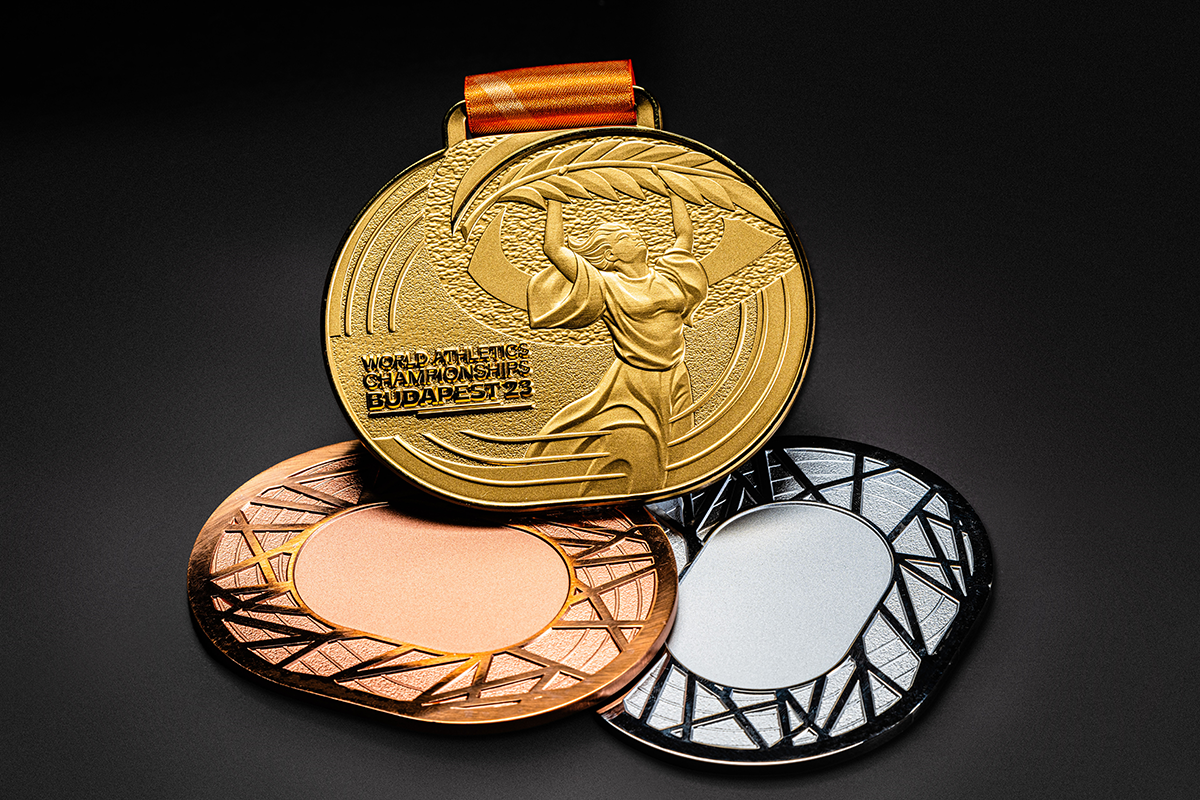 Así son las medallas del Mundial de Budapest. WA.