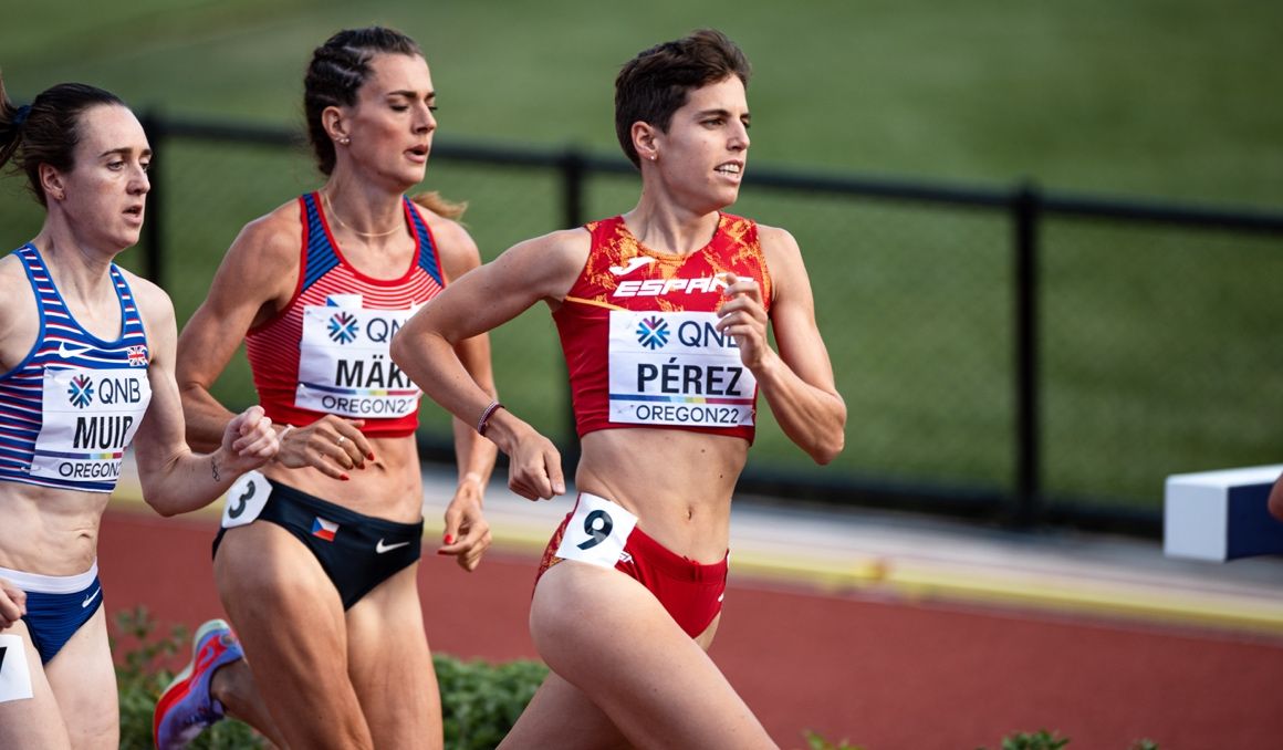Marta Pérez en el último Campeonato del Mundo, disputado en Oregón 2022, donde fue finalista. SPORTMEDIA.